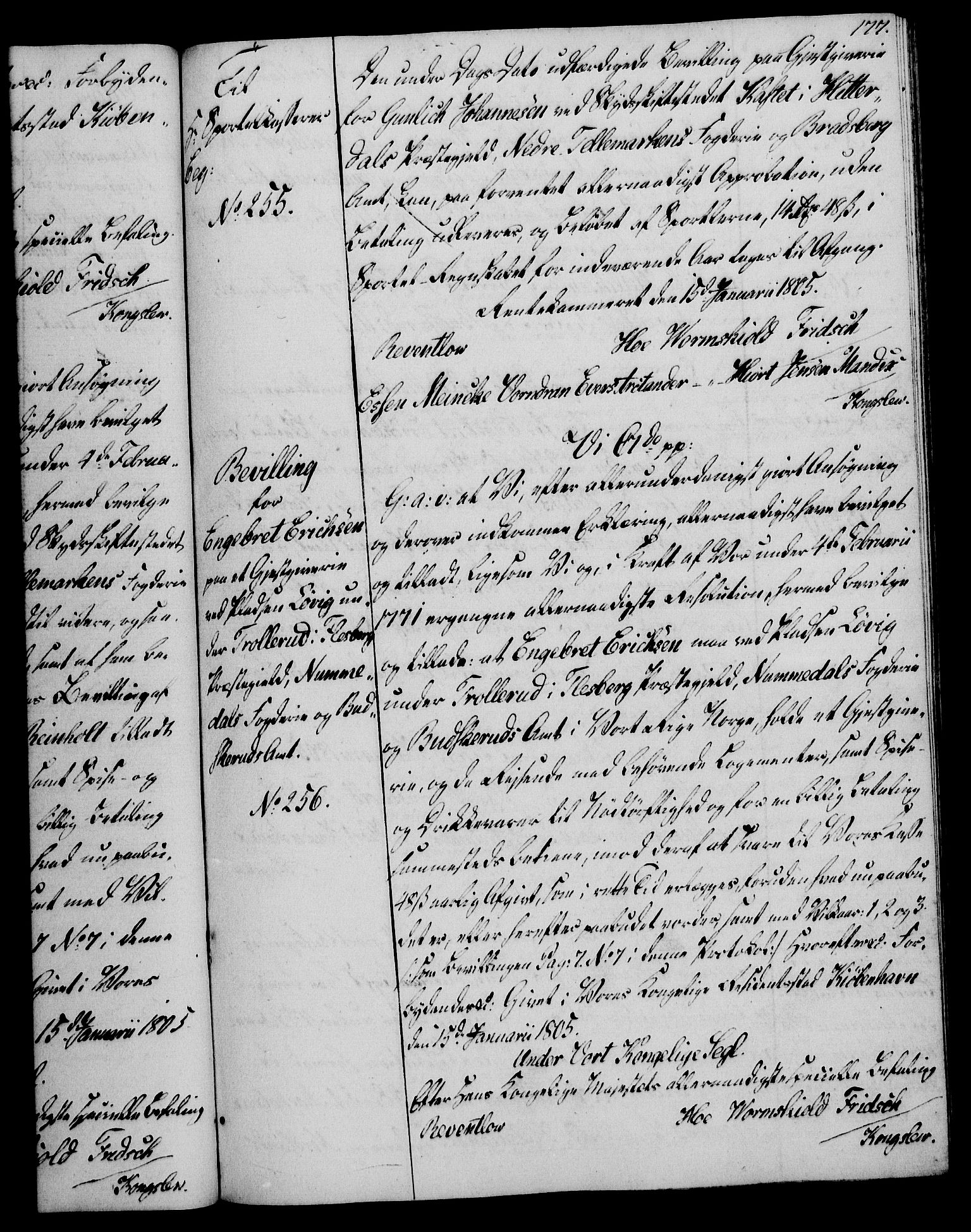 Rentekammeret, Kammerkanselliet, RA/EA-3111/G/Gg/Gga/L0018: Norsk ekspedisjonsprotokoll med register (merket RK 53.18), 1804-1806, p. 177