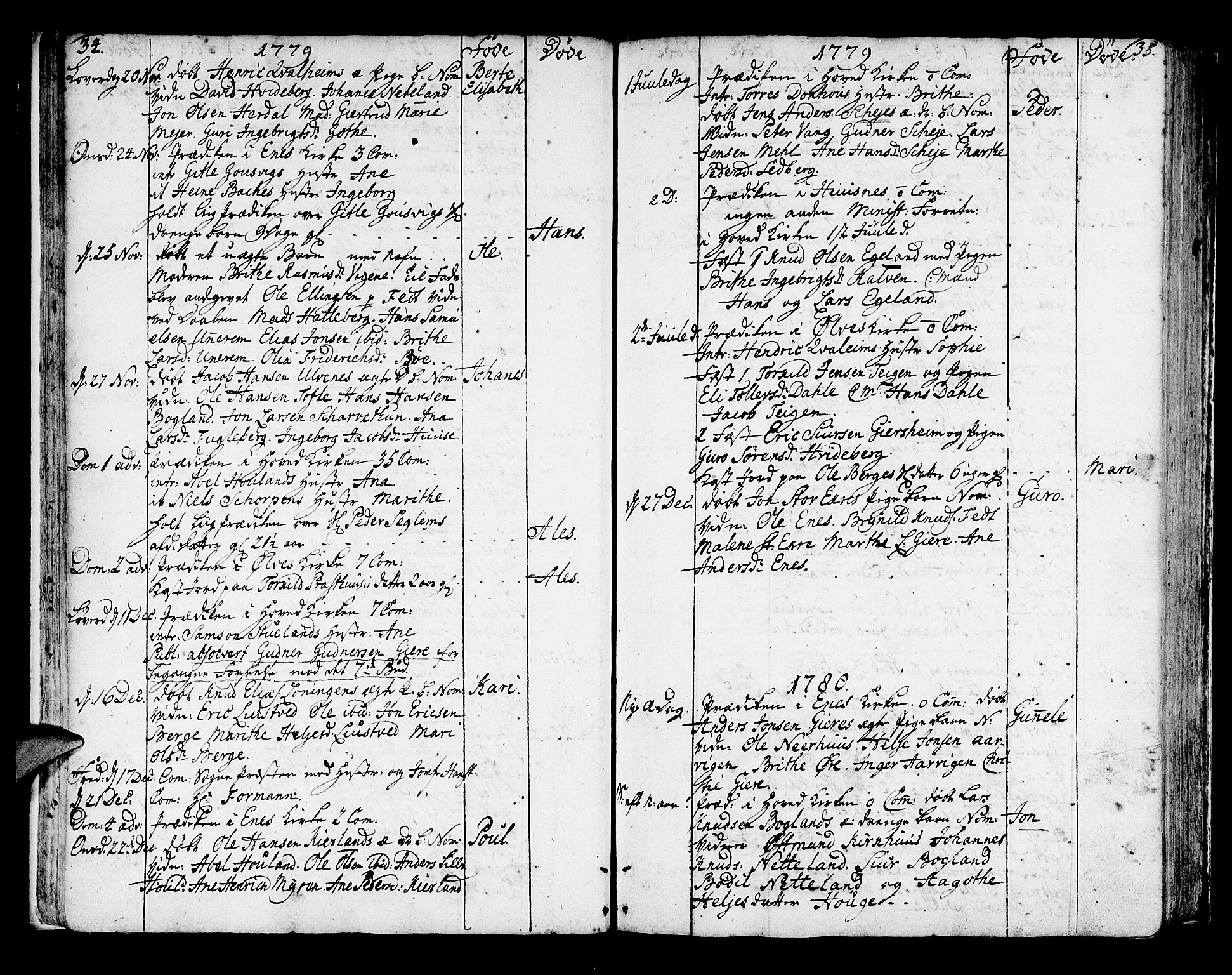 Kvinnherad sokneprestembete, SAB/A-76401/H/Haa: Parish register (official) no. A 4, 1778-1811, p. 34-35