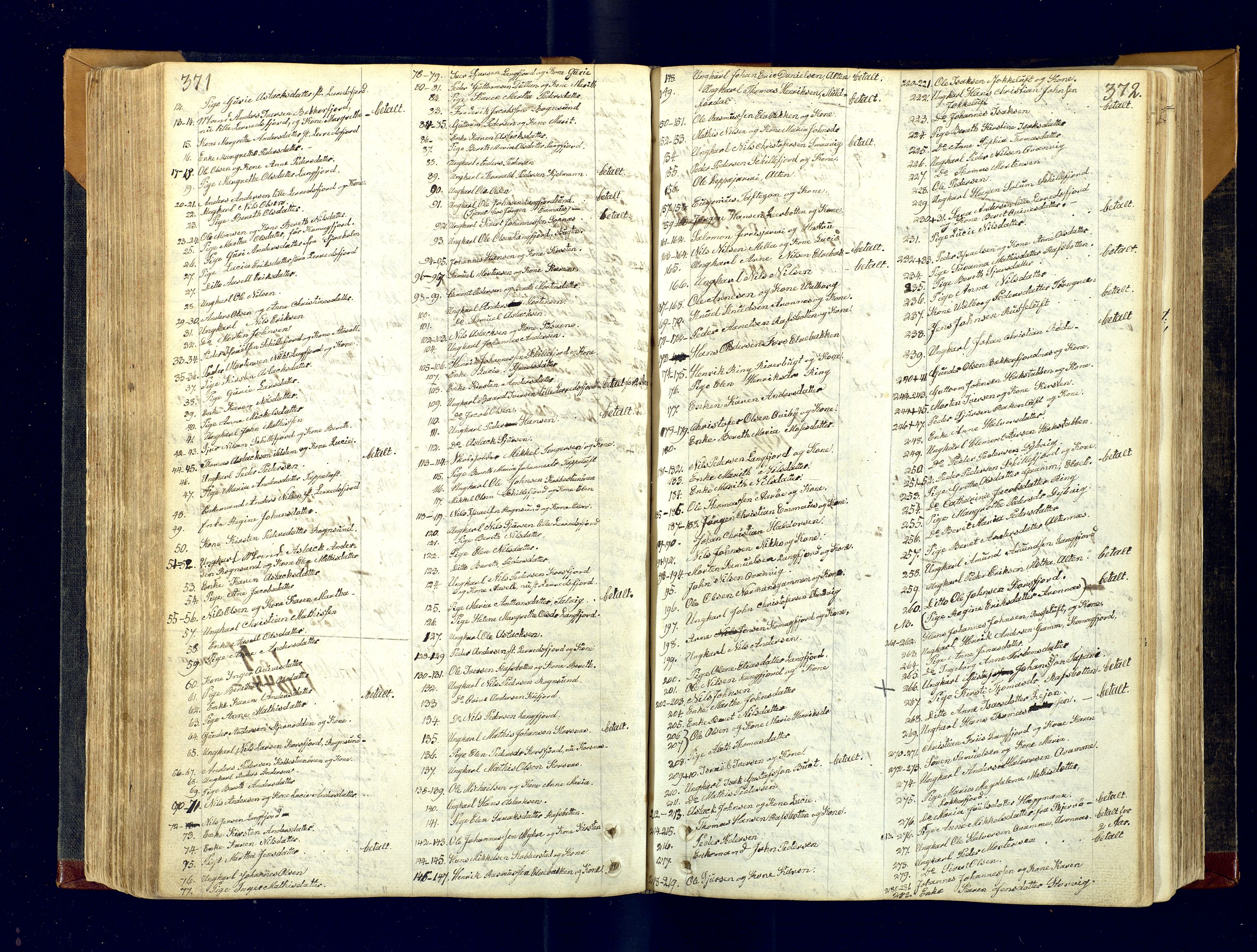Talvik sokneprestkontor, AV/SATØ-S-1337/H/Ha/L0007kirke: Parish register (official) no. 7, 1813-1821, p. 371-372