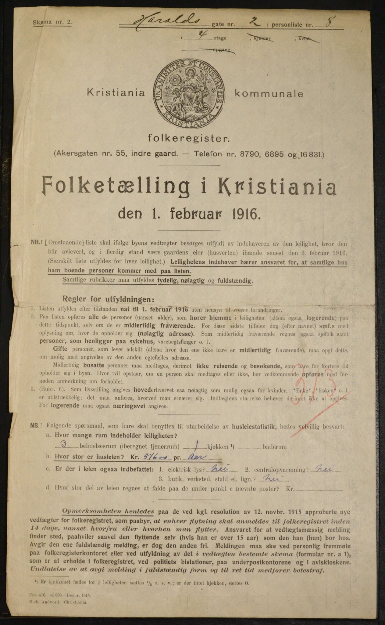 OBA, Municipal Census 1916 for Kristiania, 1916, p. 35628