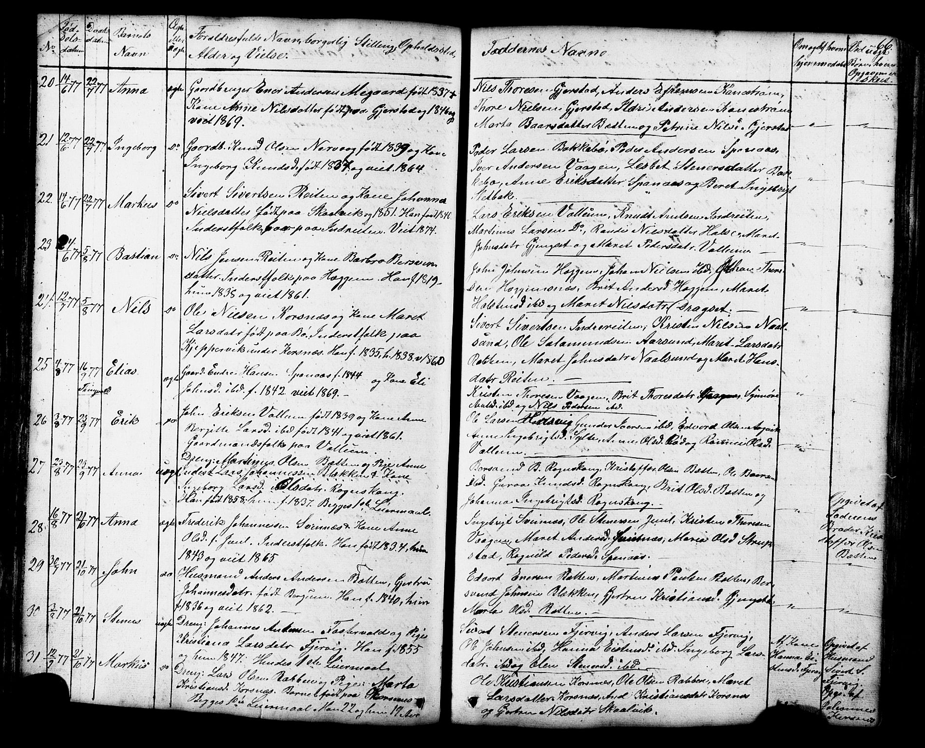 Ministerialprotokoller, klokkerbøker og fødselsregistre - Møre og Romsdal, AV/SAT-A-1454/576/L0890: Parish register (copy) no. 576C01, 1837-1908, p. 66