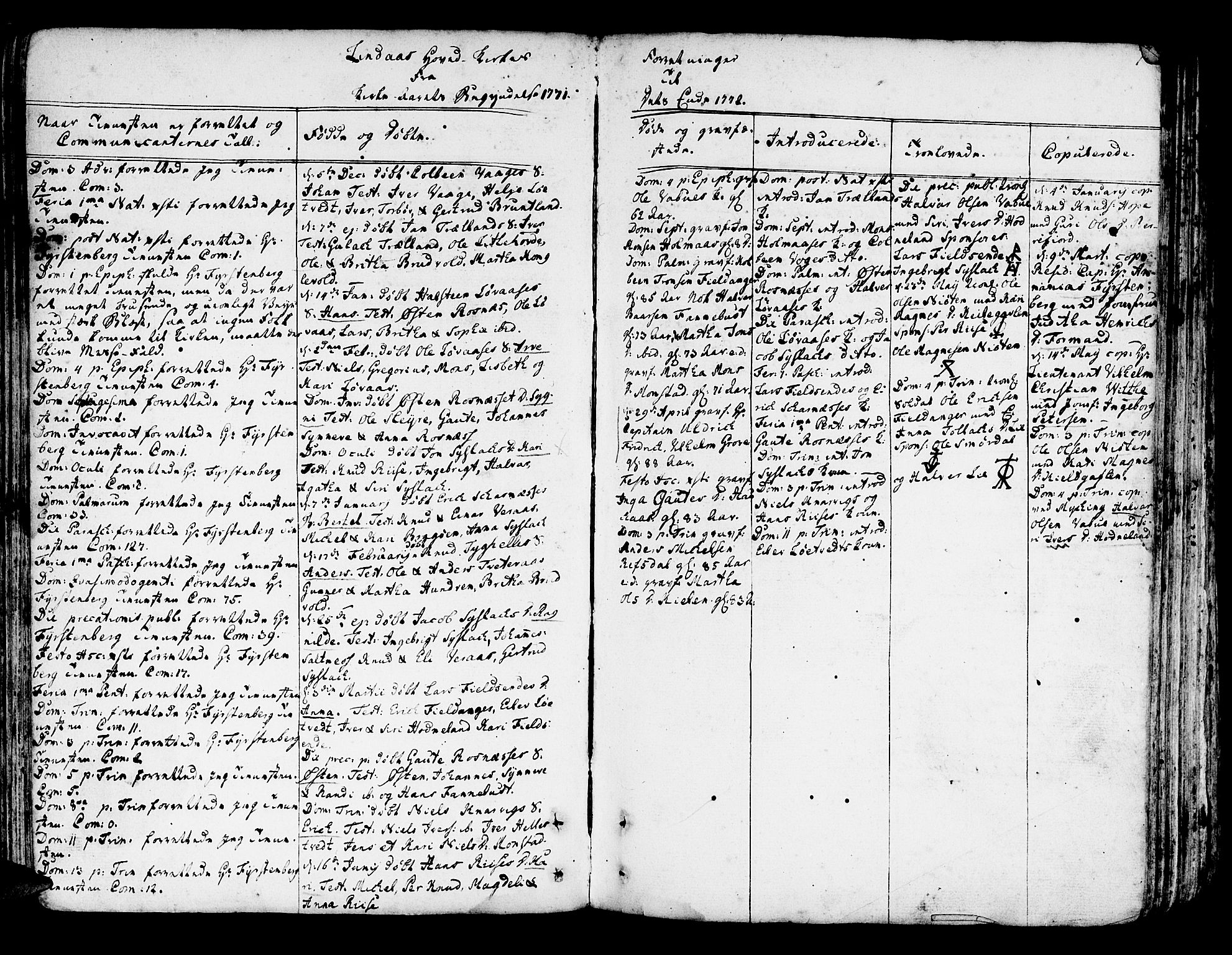 Lindås Sokneprestembete, AV/SAB-A-76701/H/Haa/Haaa/L0004: Parish register (official) no. A 4, 1764-1791, p. 72