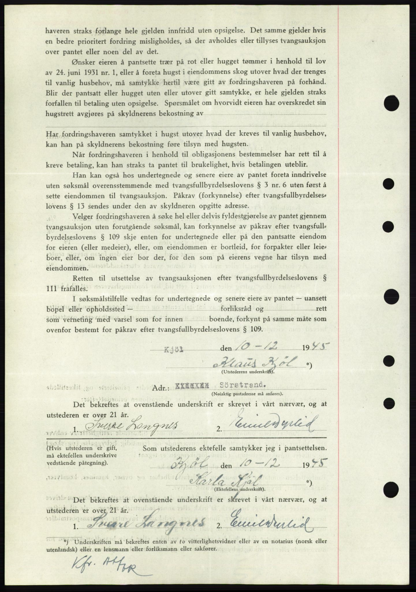 Nordmøre sorenskriveri, AV/SAT-A-4132/1/2/2Ca: Mortgage book no. B93b, 1946-1946, Diary no: : 35/1946