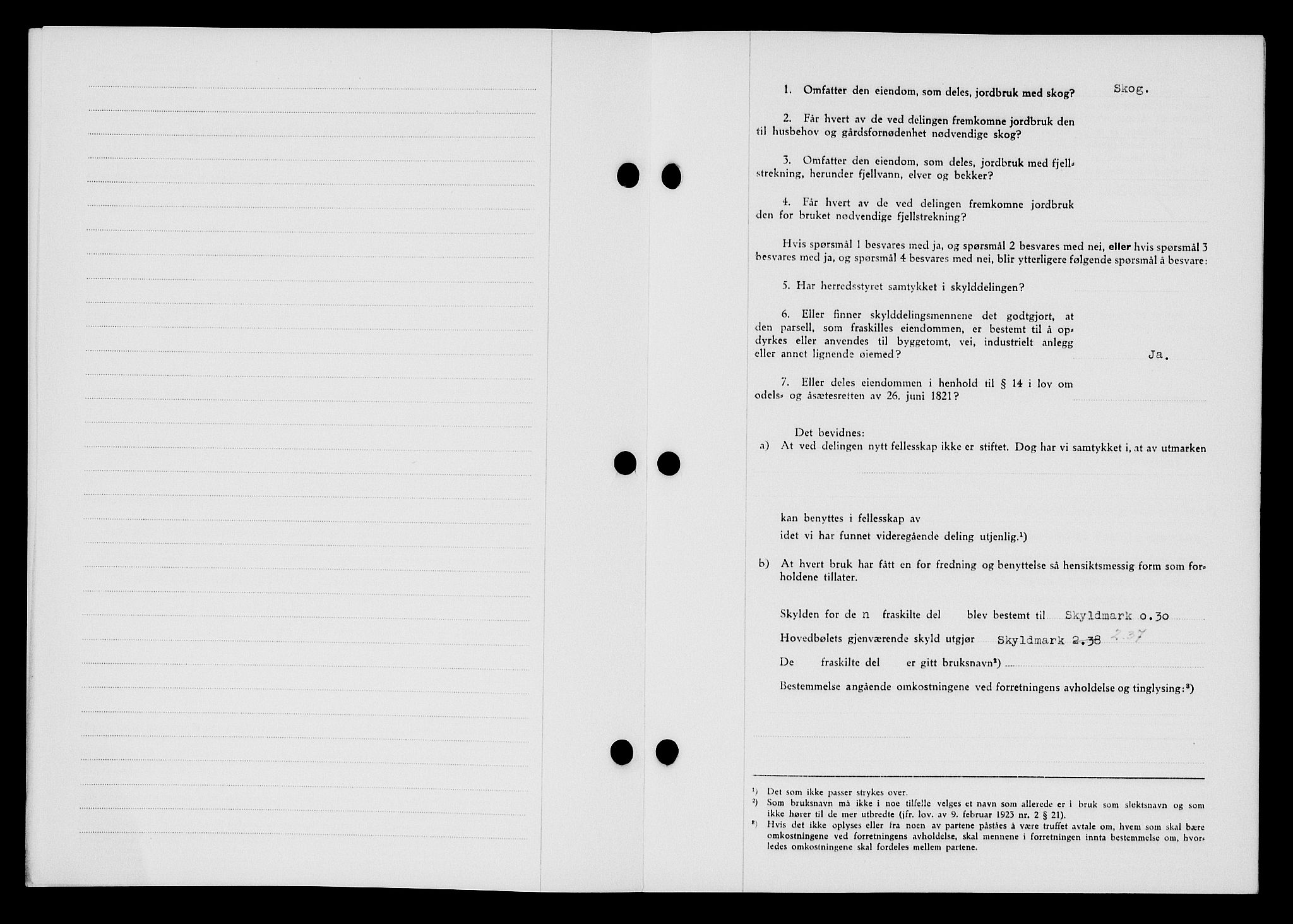 Flekkefjord sorenskriveri, SAK/1221-0001/G/Gb/Gba/L0059: Mortgage book no. A-7, 1944-1945, Diary no: : 219/1944