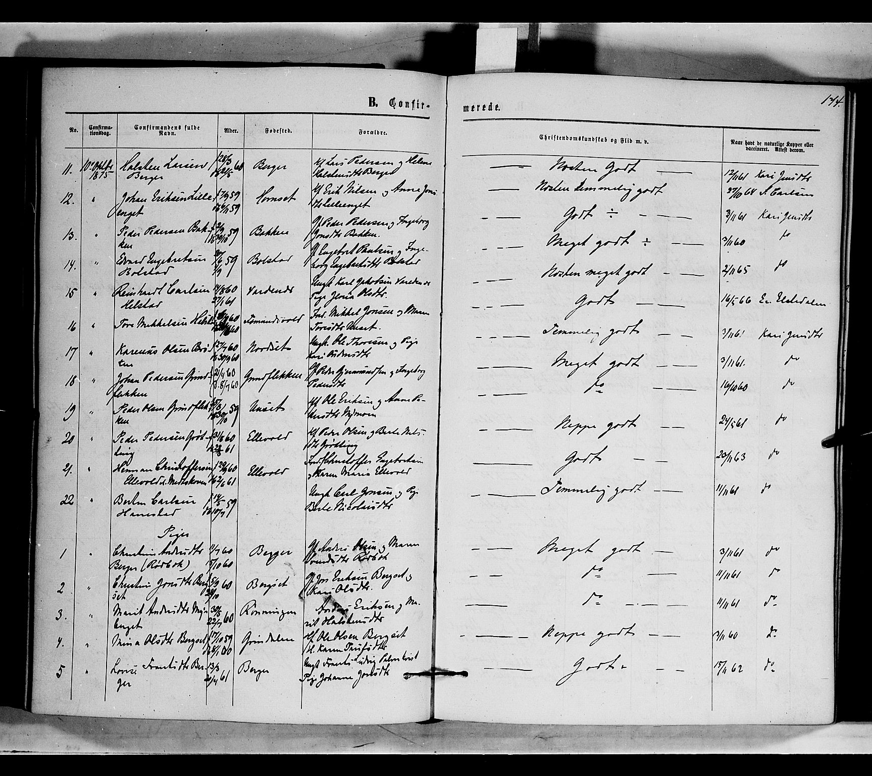 Rendalen prestekontor, AV/SAH-PREST-054/H/Ha/Haa/L0006: Parish register (official) no. 6, 1867-1877, p. 174