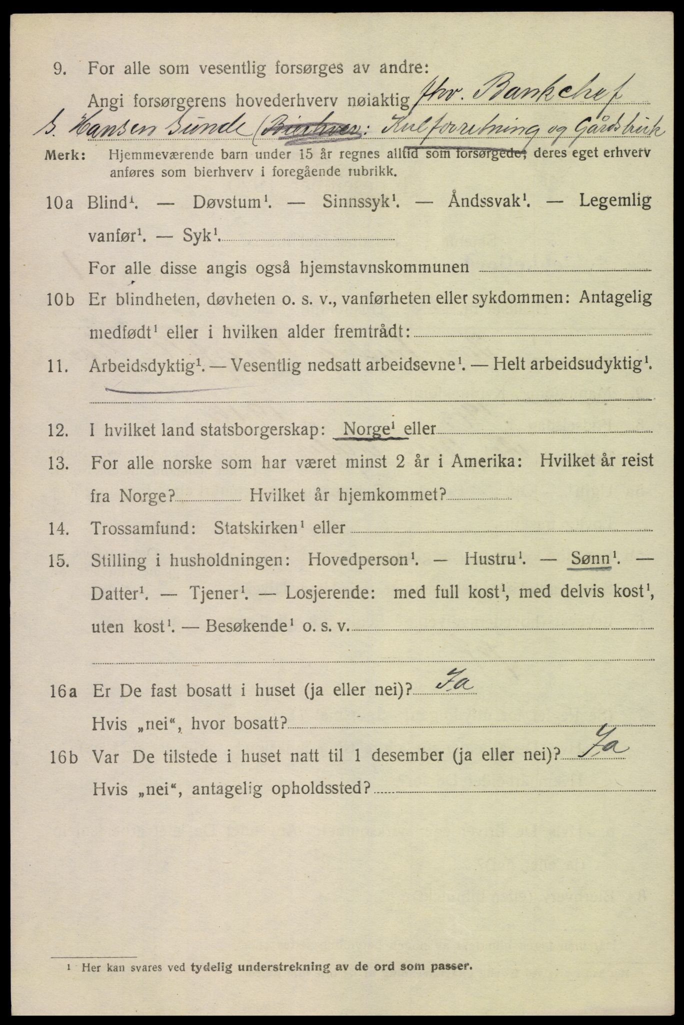 SAK, 1920 census for Flekkefjord, 1920, p. 2047