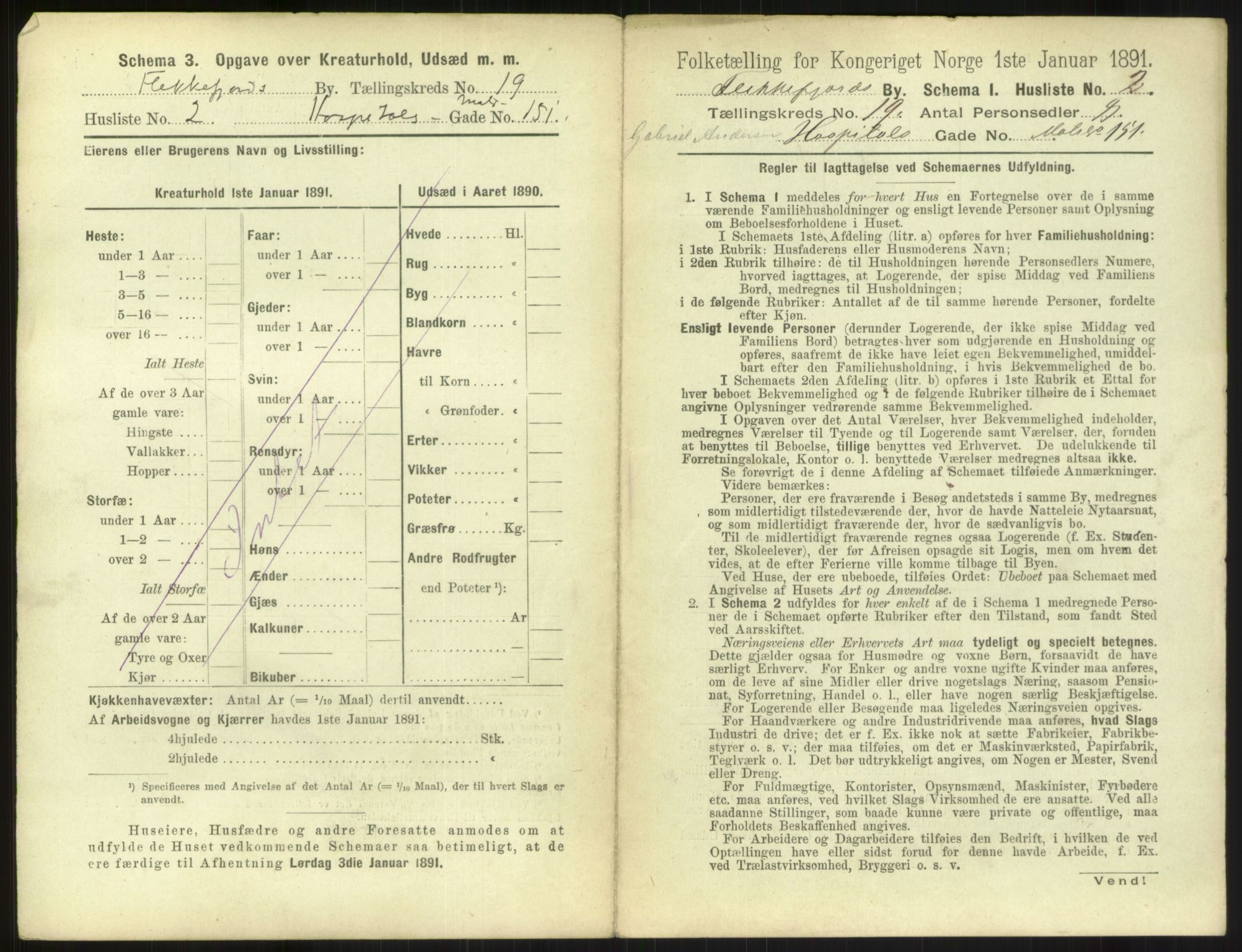 RA, 1891 census for 1004 Flekkefjord, 1891, p. 662