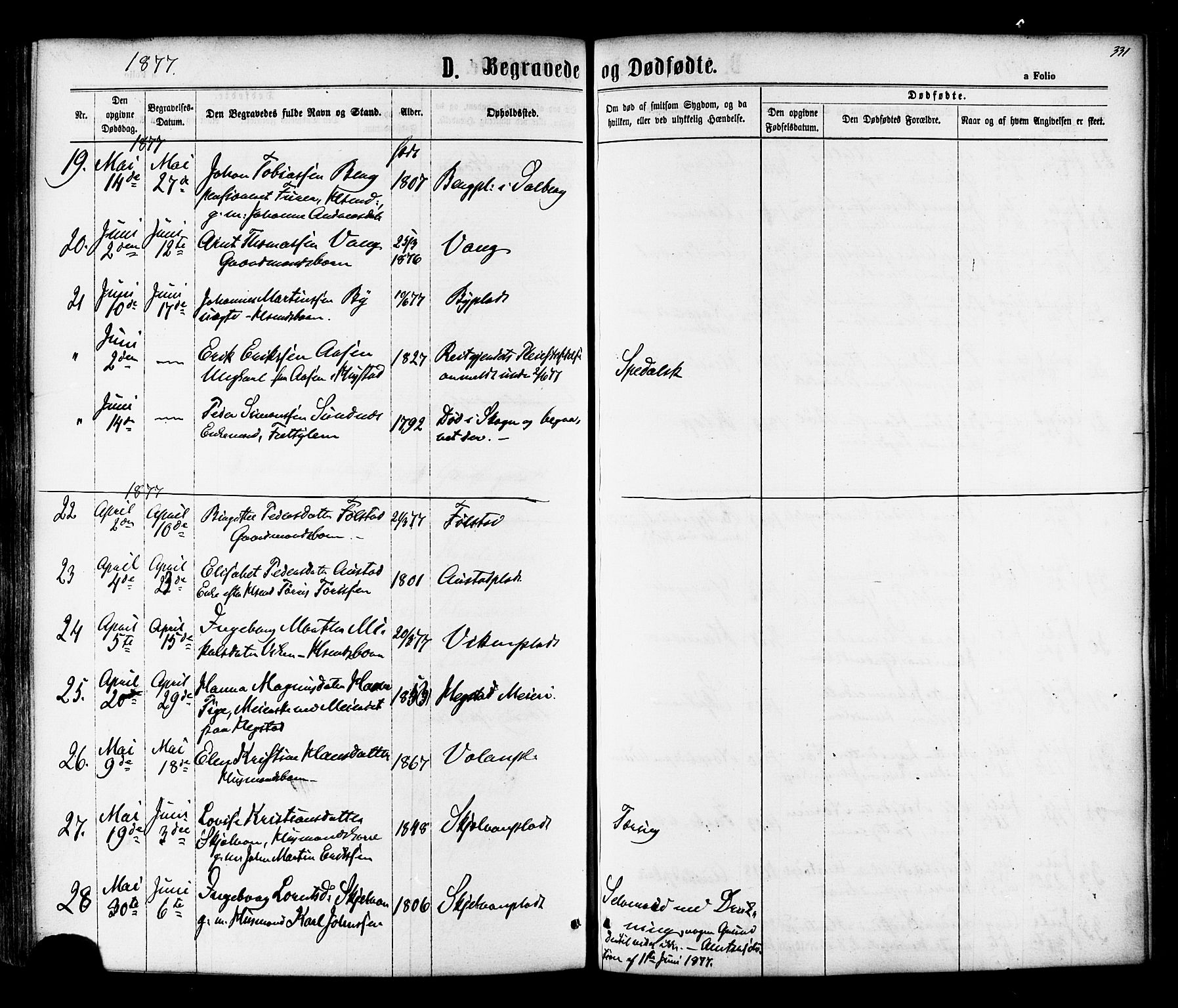 Ministerialprotokoller, klokkerbøker og fødselsregistre - Nord-Trøndelag, AV/SAT-A-1458/730/L0284: Parish register (official) no. 730A09, 1866-1878, p. 331