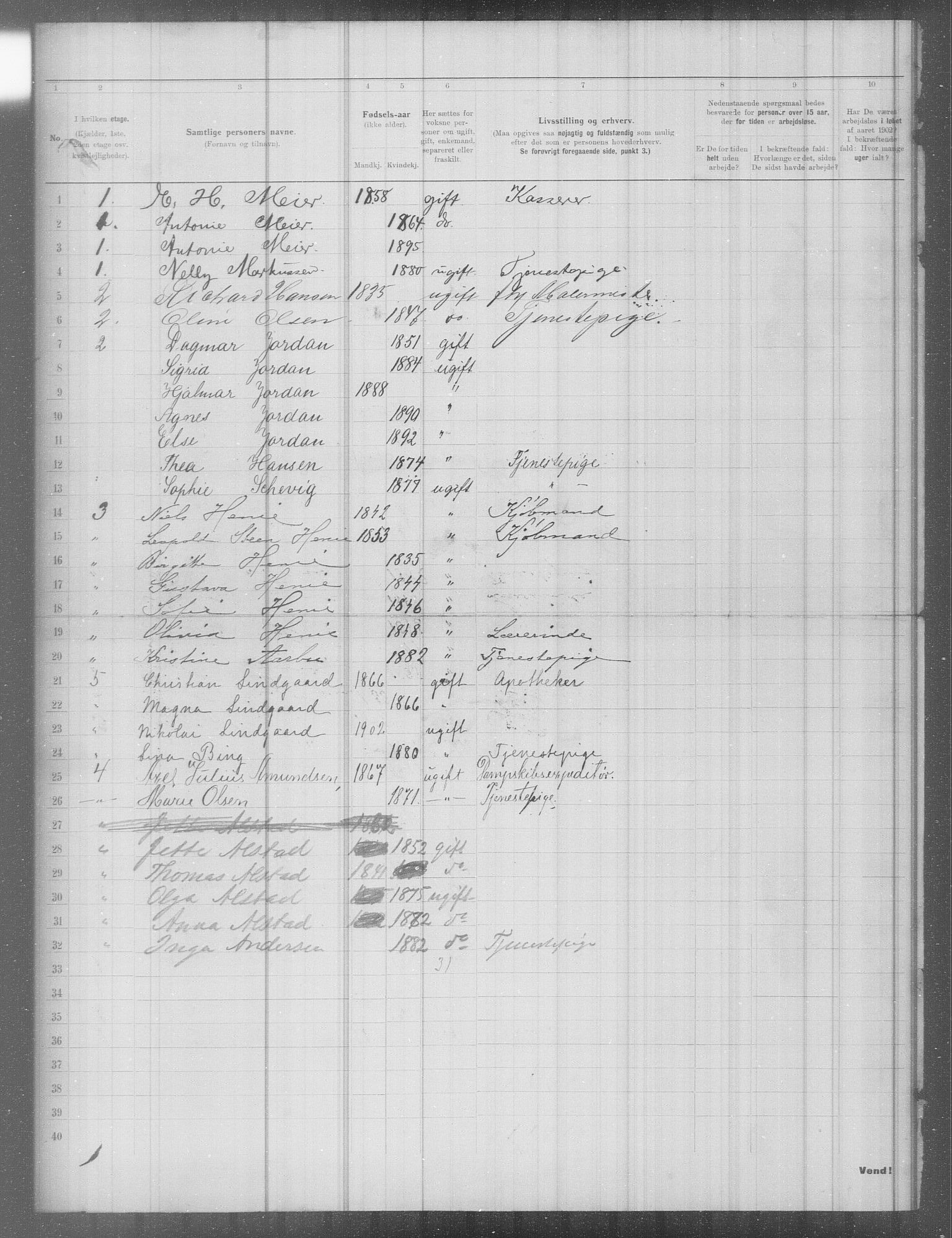 OBA, Municipal Census 1902 for Kristiania, 1902, p. 5794