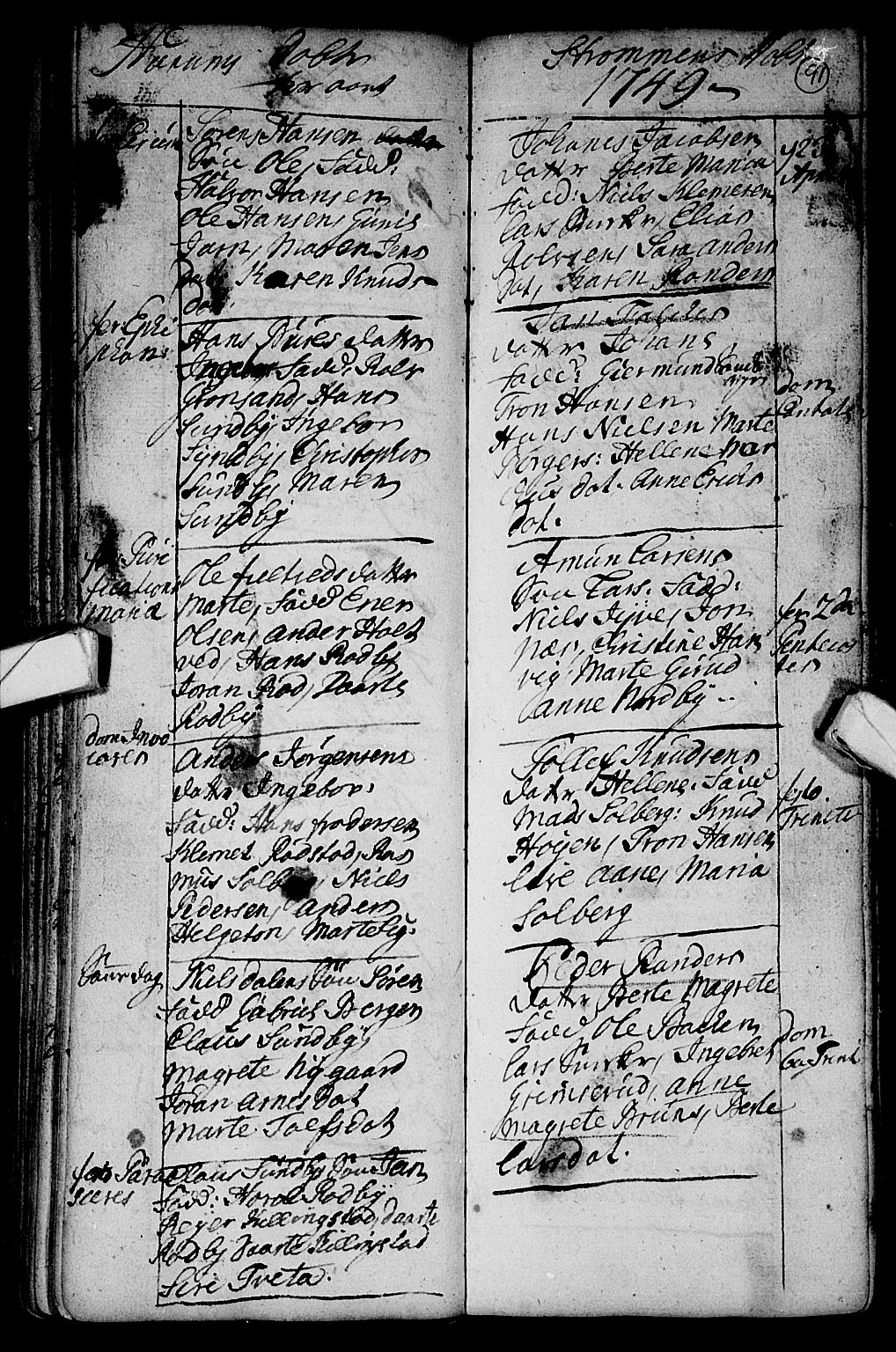 Hurum kirkebøker, AV/SAKO-A-229/F/Fa/L0002: Parish register (official) no. 2, 1733-1757, p. 91