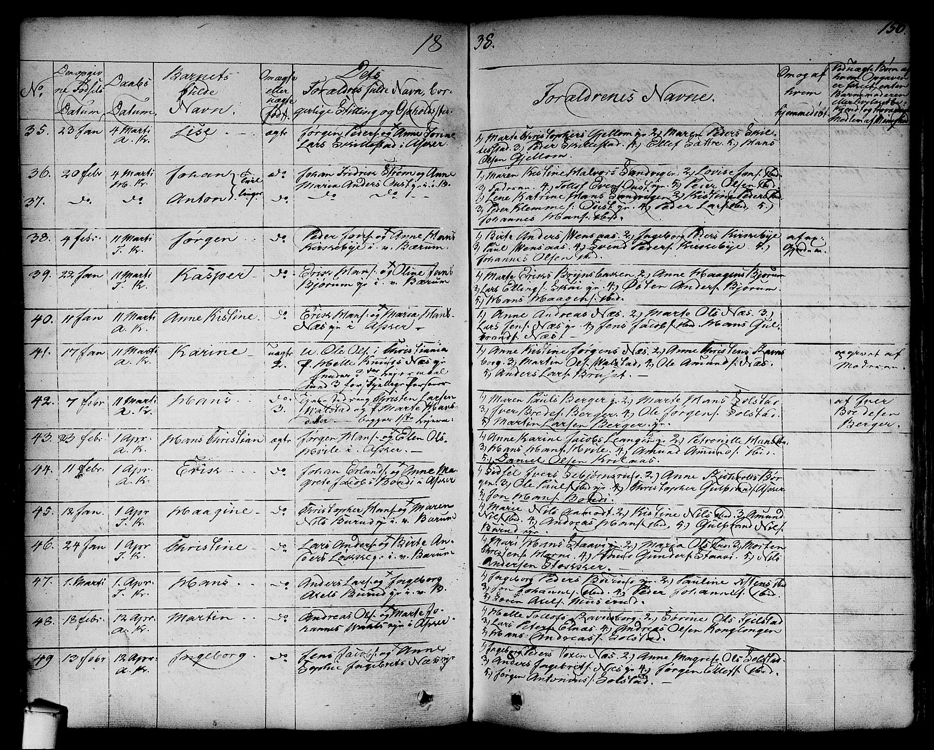 Asker prestekontor Kirkebøker, SAO/A-10256a/F/Fa/L0007: Parish register (official) no. I 7, 1825-1864, p. 156