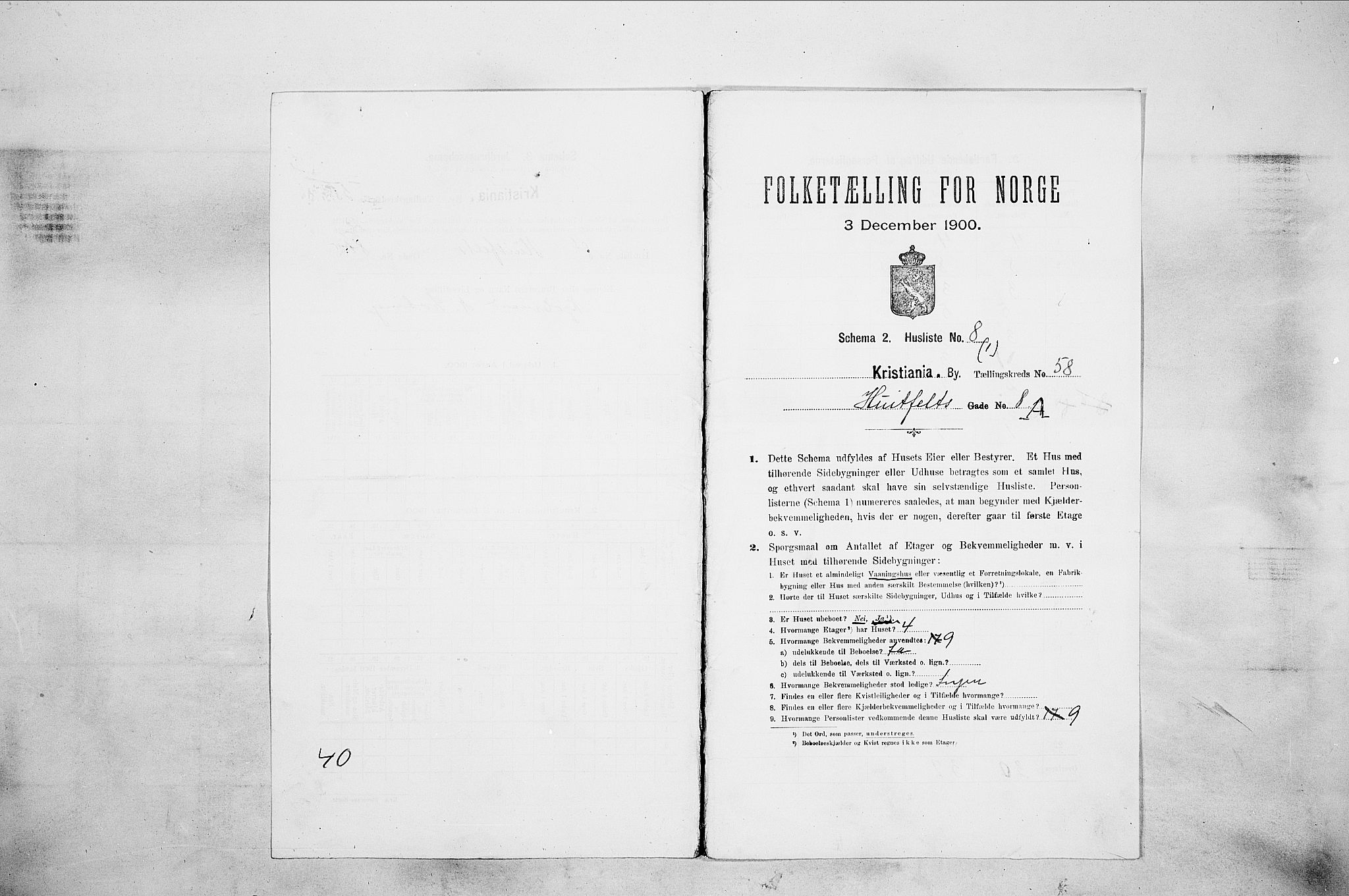 SAO, 1900 census for Kristiania, 1900, p. 39181