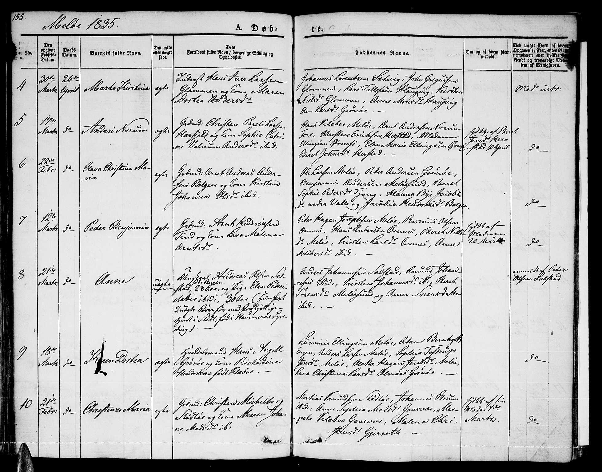 Ministerialprotokoller, klokkerbøker og fødselsregistre - Nordland, AV/SAT-A-1459/841/L0598: Parish register (official) no. 841A06 /2, 1825-1844, p. 155