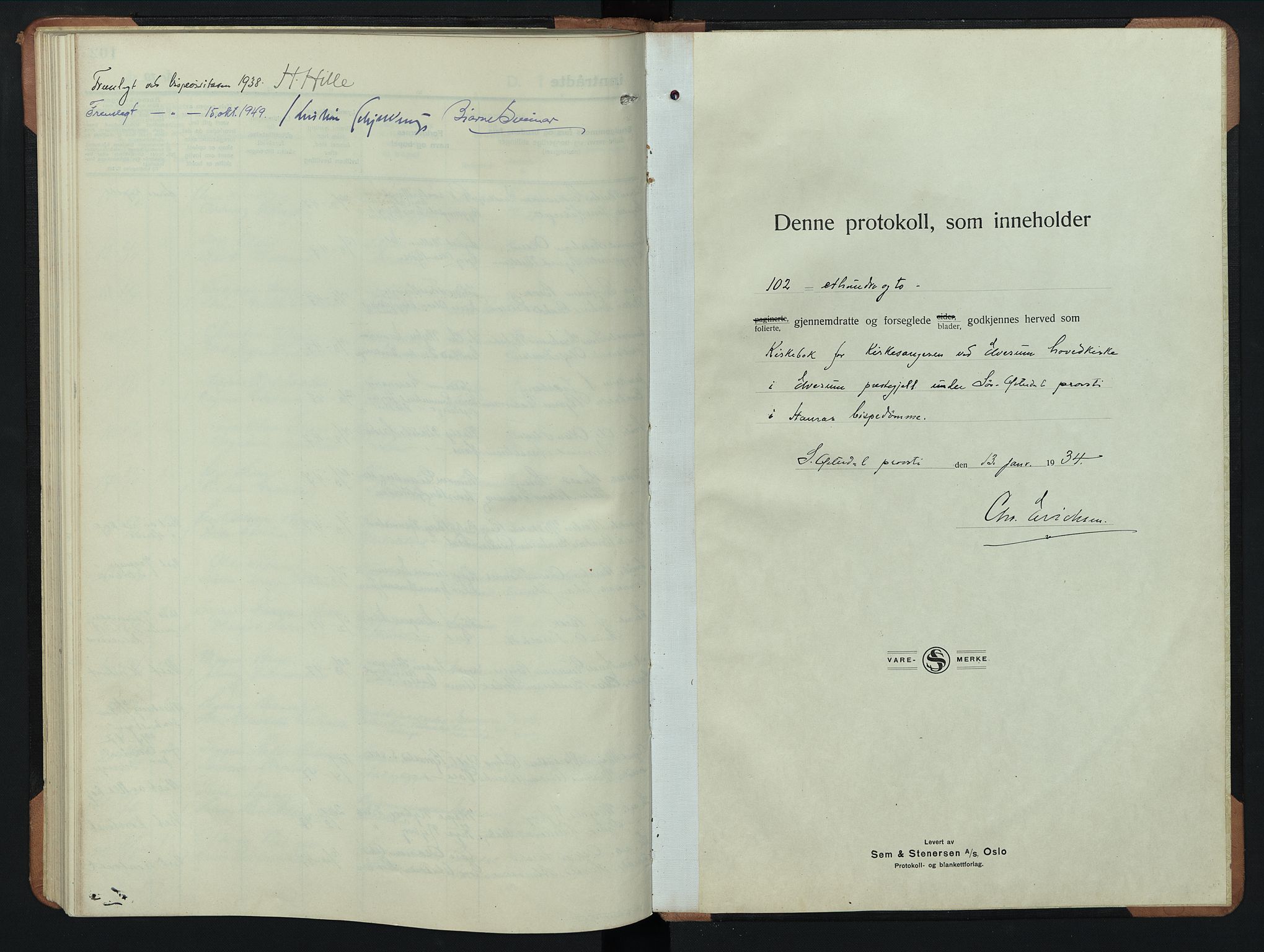 Elverum prestekontor, AV/SAH-PREST-044/H/Ha/Hab/L0033: Parish register (copy) no. 33, 1934-1947