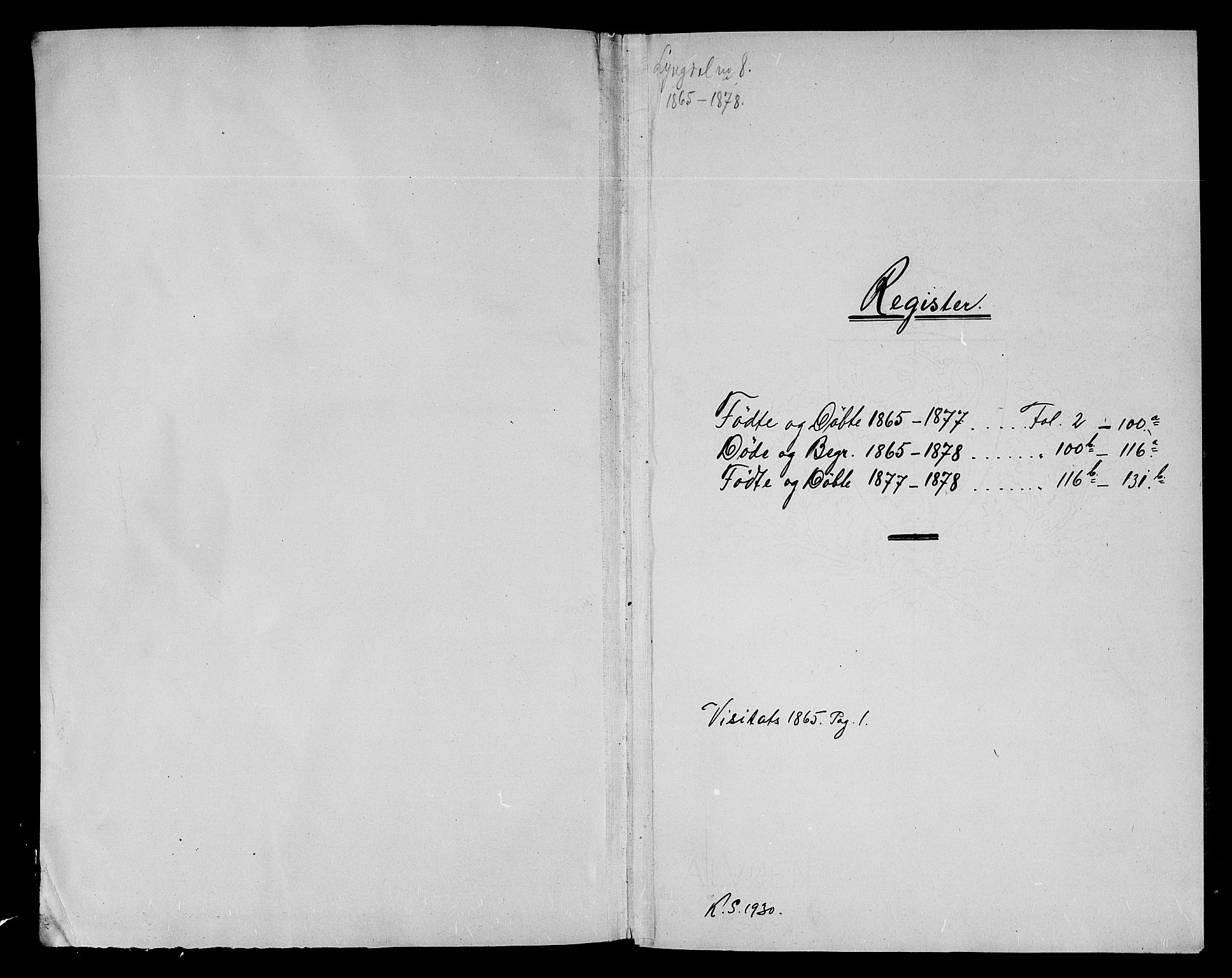 Lyngdal sokneprestkontor, AV/SAK-1111-0029/F/Fb/Fbc/L0003: Parish register (copy) no. B 3, 1865-1878