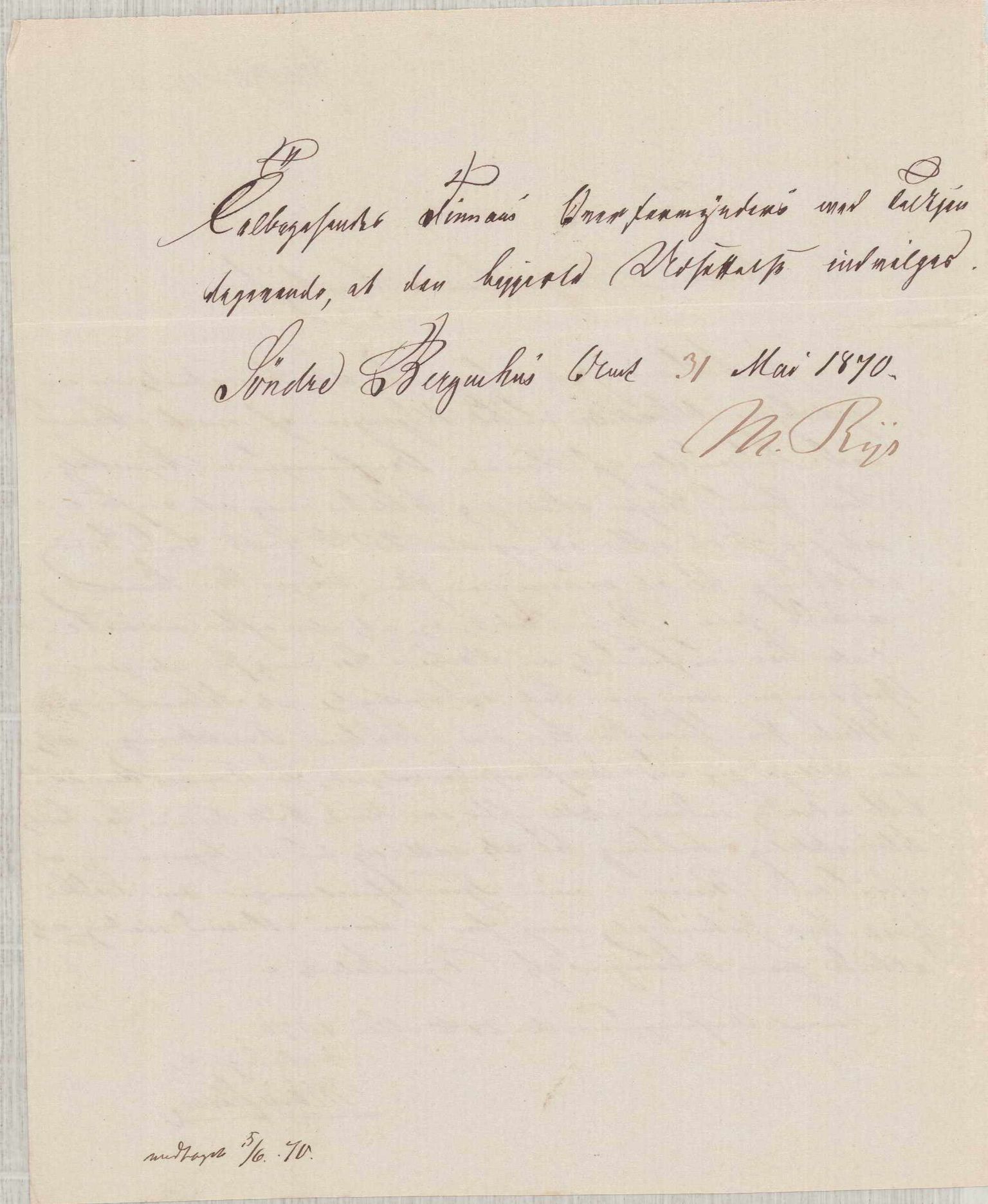 Finnaas kommune. Overformynderiet, IKAH/1218a-812/D/Da/Daa/L0001/0001: Kronologisk ordna korrespondanse / Kronologisk ordna korrespondanse, 1860-1874, p. 38