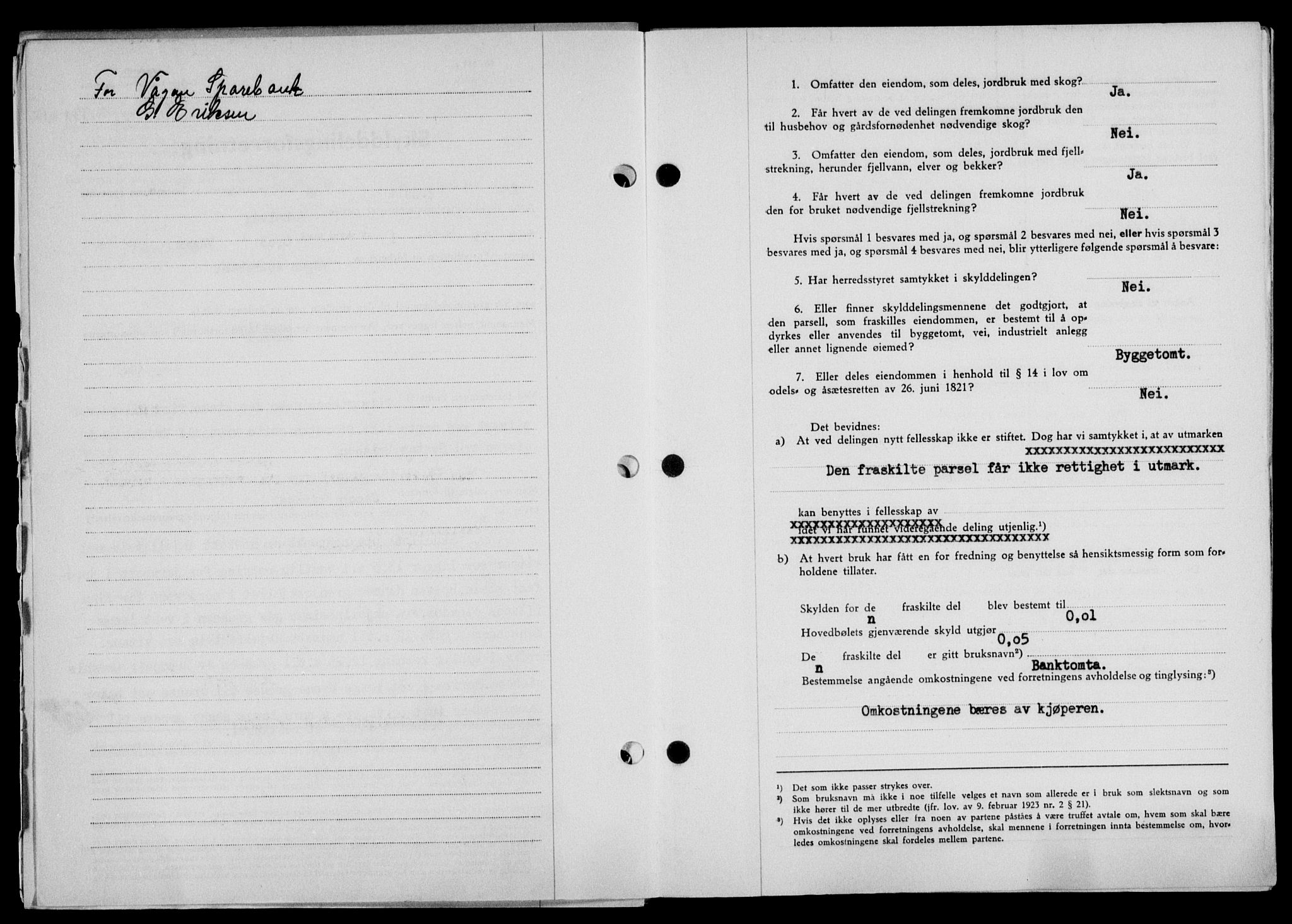 Lofoten sorenskriveri, SAT/A-0017/1/2/2C/L0018a: Mortgage book no. 18a, 1948-1948, Diary no: : 1433/1948