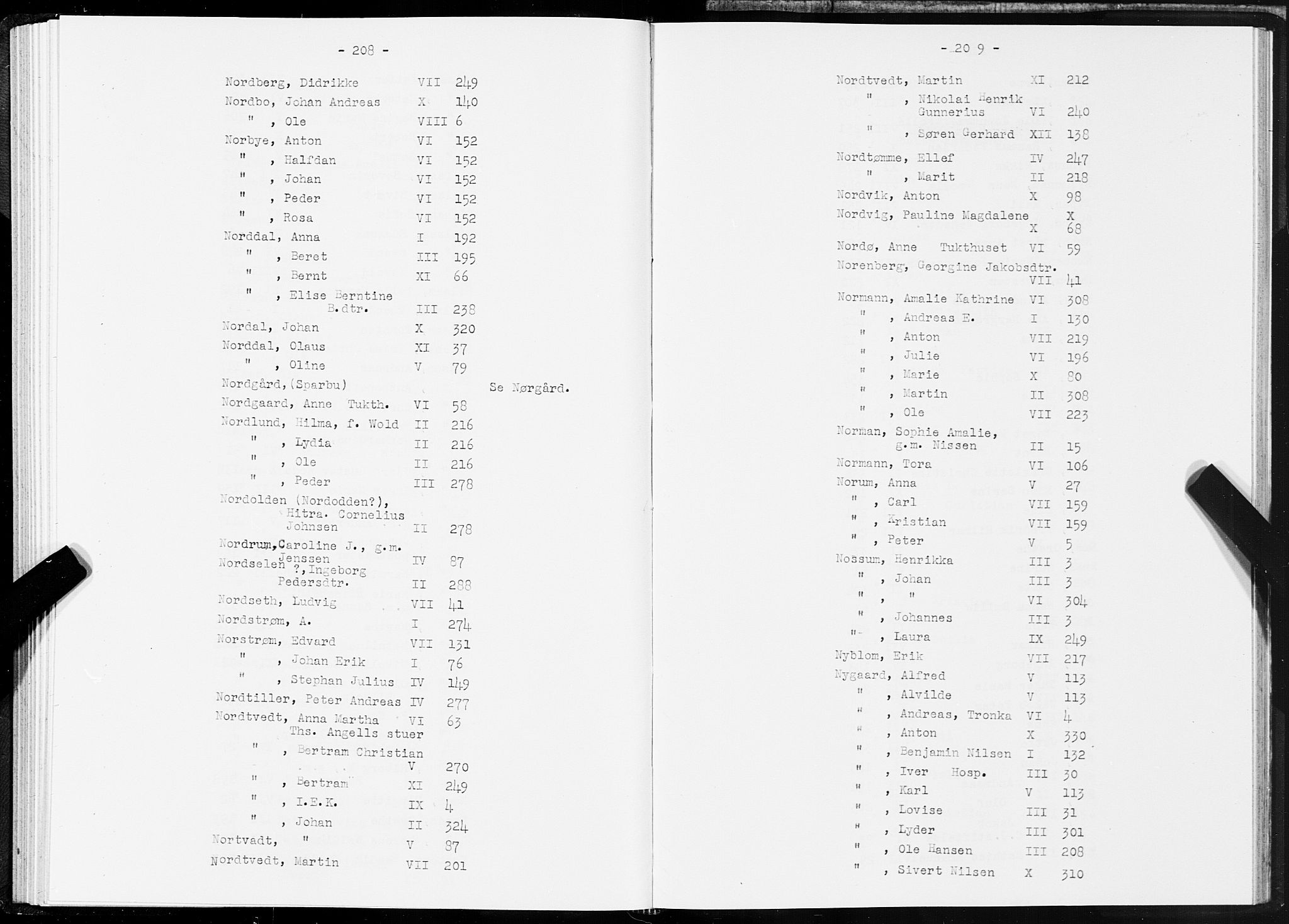 SAT, 1875 census for 1601 Trondheim, 1875, p. 208-209