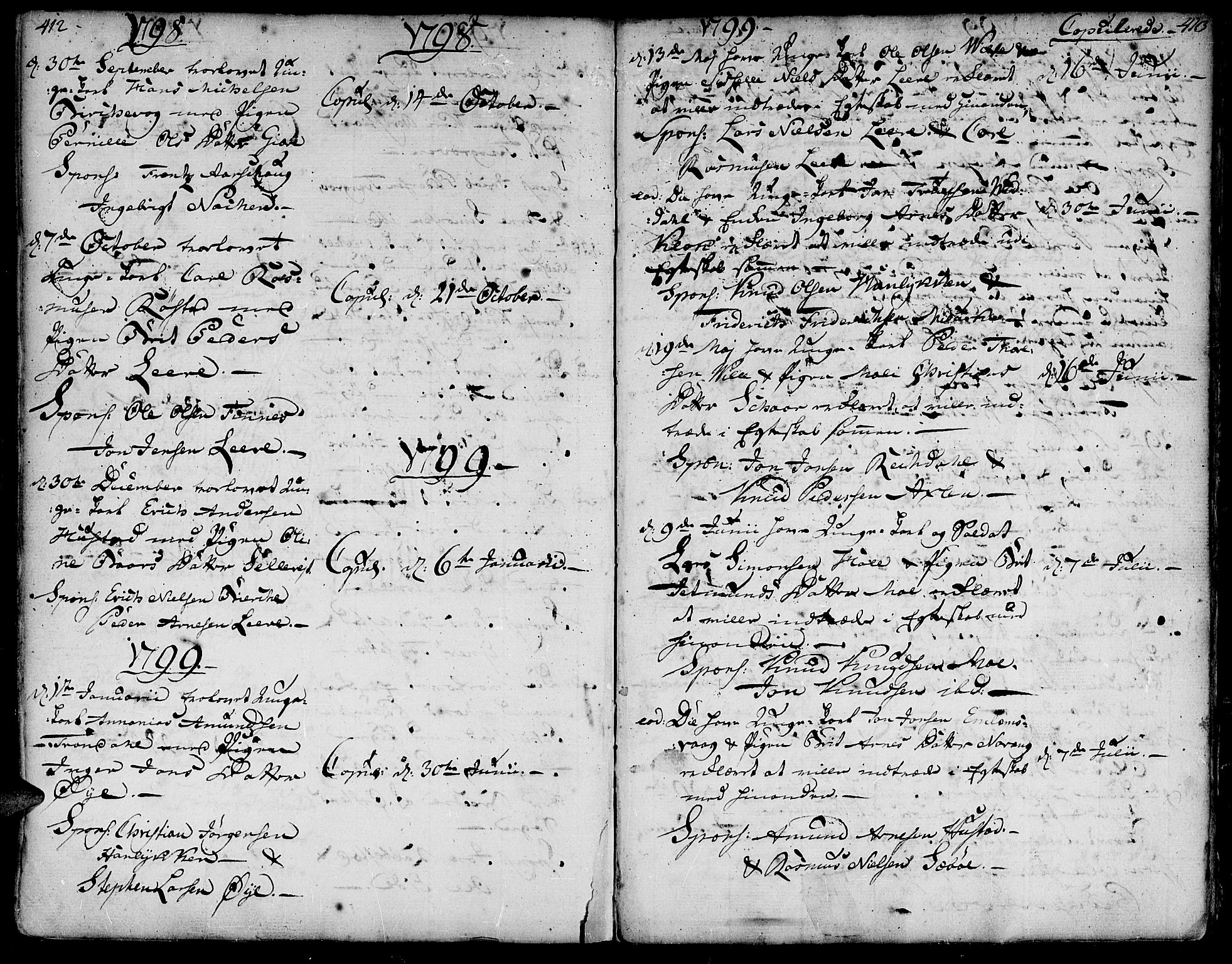 Ministerialprotokoller, klokkerbøker og fødselsregistre - Møre og Romsdal, AV/SAT-A-1454/515/L0206: Parish register (official) no. 515A02, 1765-1818, p. 412-413