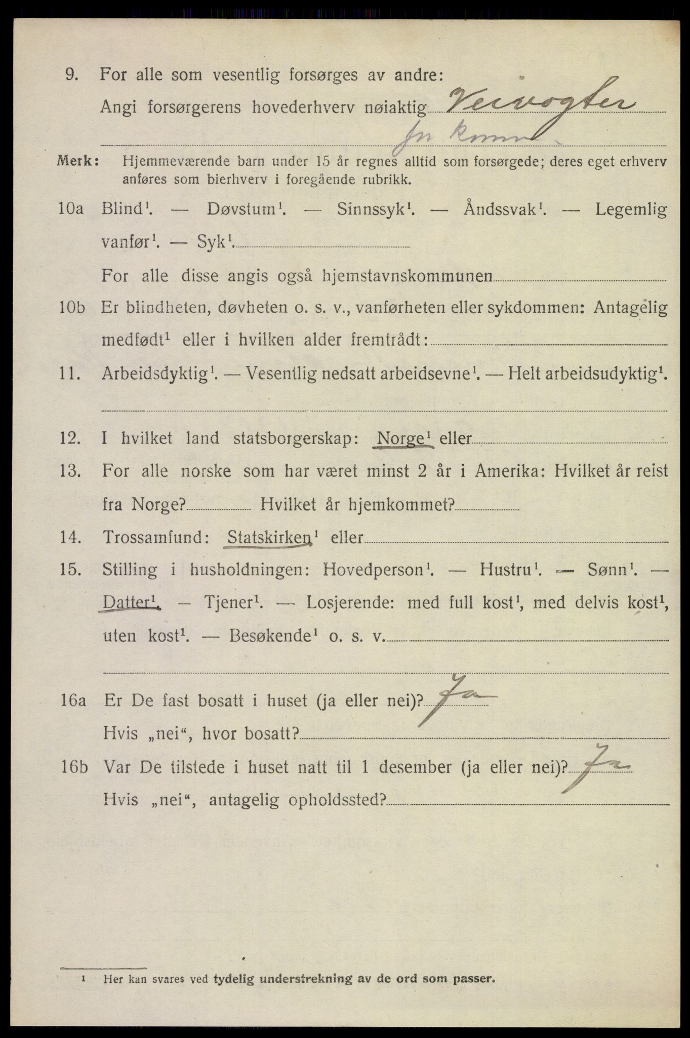 SAKO, 1920 census for Solum, 1920, p. 17285