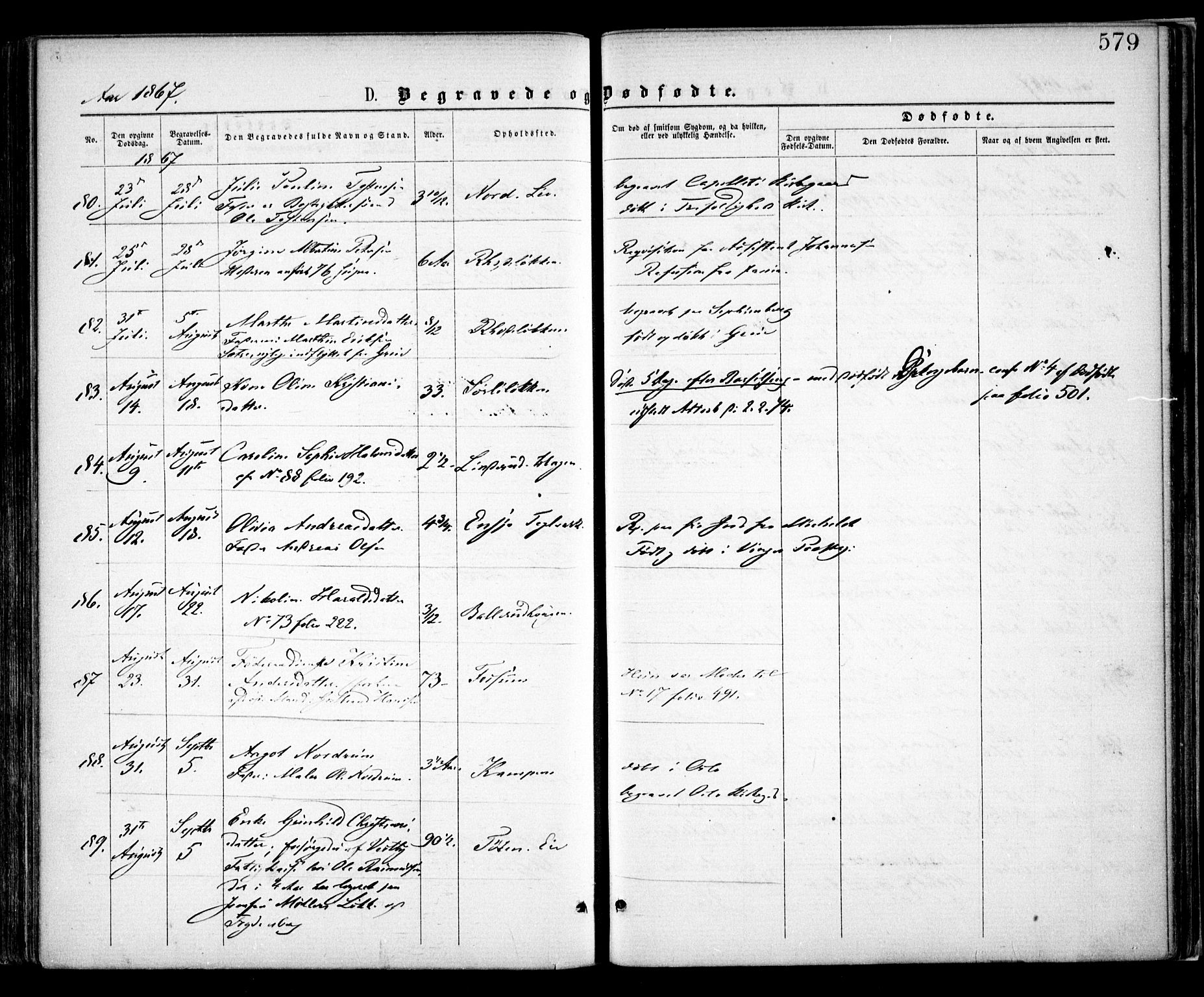 Østre Aker prestekontor Kirkebøker, AV/SAO-A-10840/F/Fa/L0001: Parish register (official) no. I 1, 1861-1869, p. 579