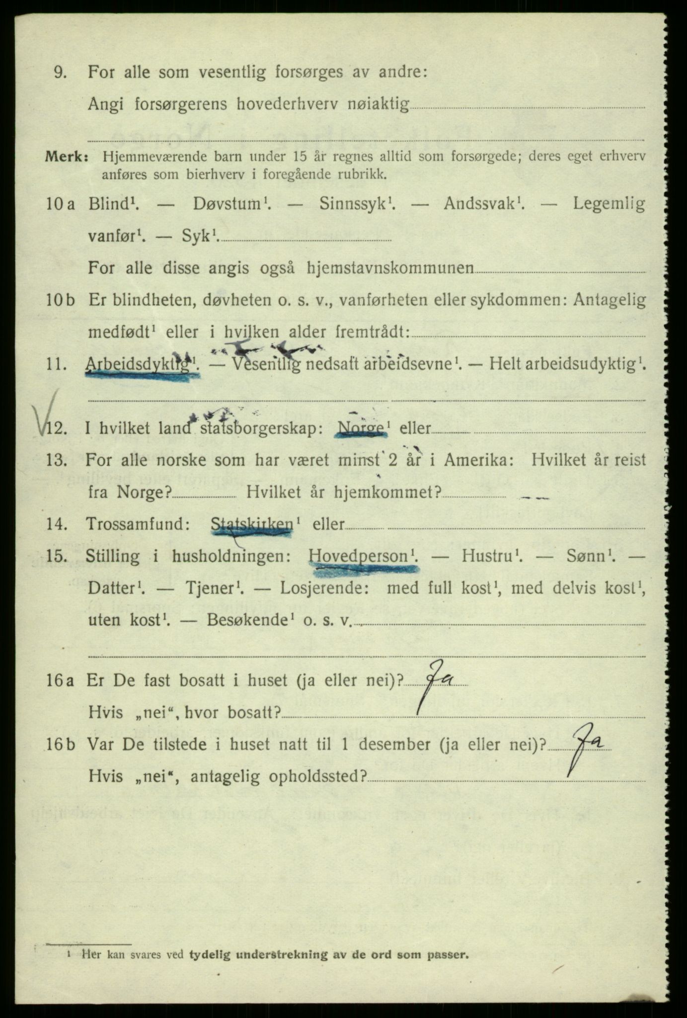 SAB, 1920 census for Bergen, 1920, p. 85062