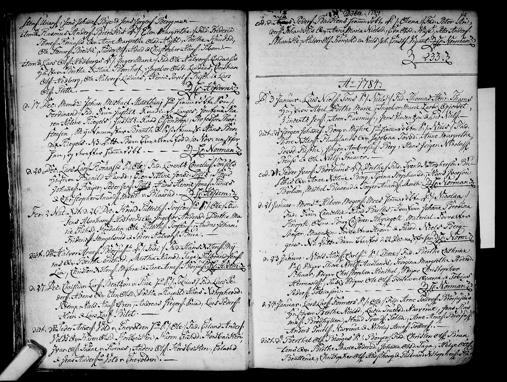 Kongsberg kirkebøker, SAKO/A-22/F/Fa/L0006: Parish register (official) no. I 6, 1783-1797, p. 14