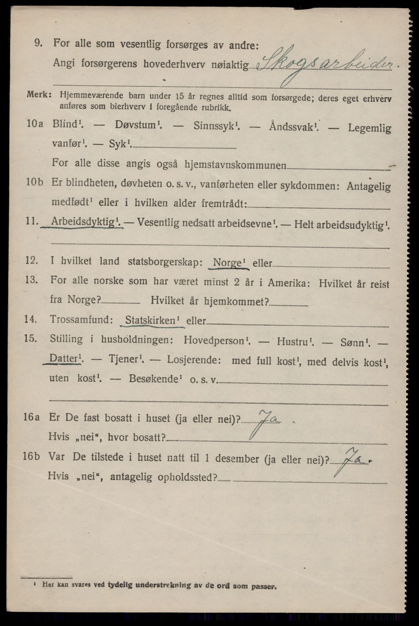 SAKO, 1920 census for Fyresdal, 1920, p. 2304