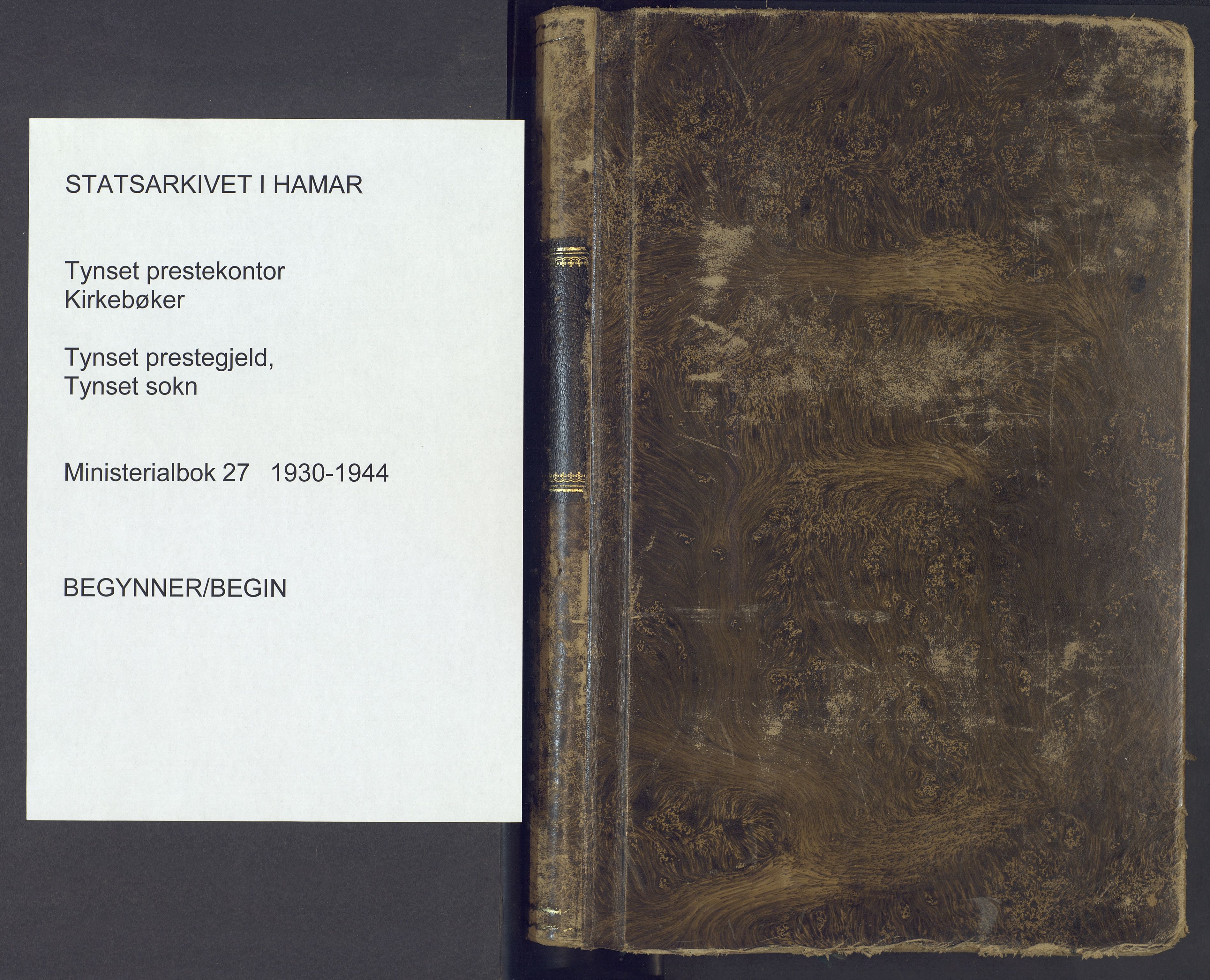 Tynset prestekontor, SAH/PREST-058/H/Ha/Haa/L0027: Parish register (official) no. 27, 1930-1944