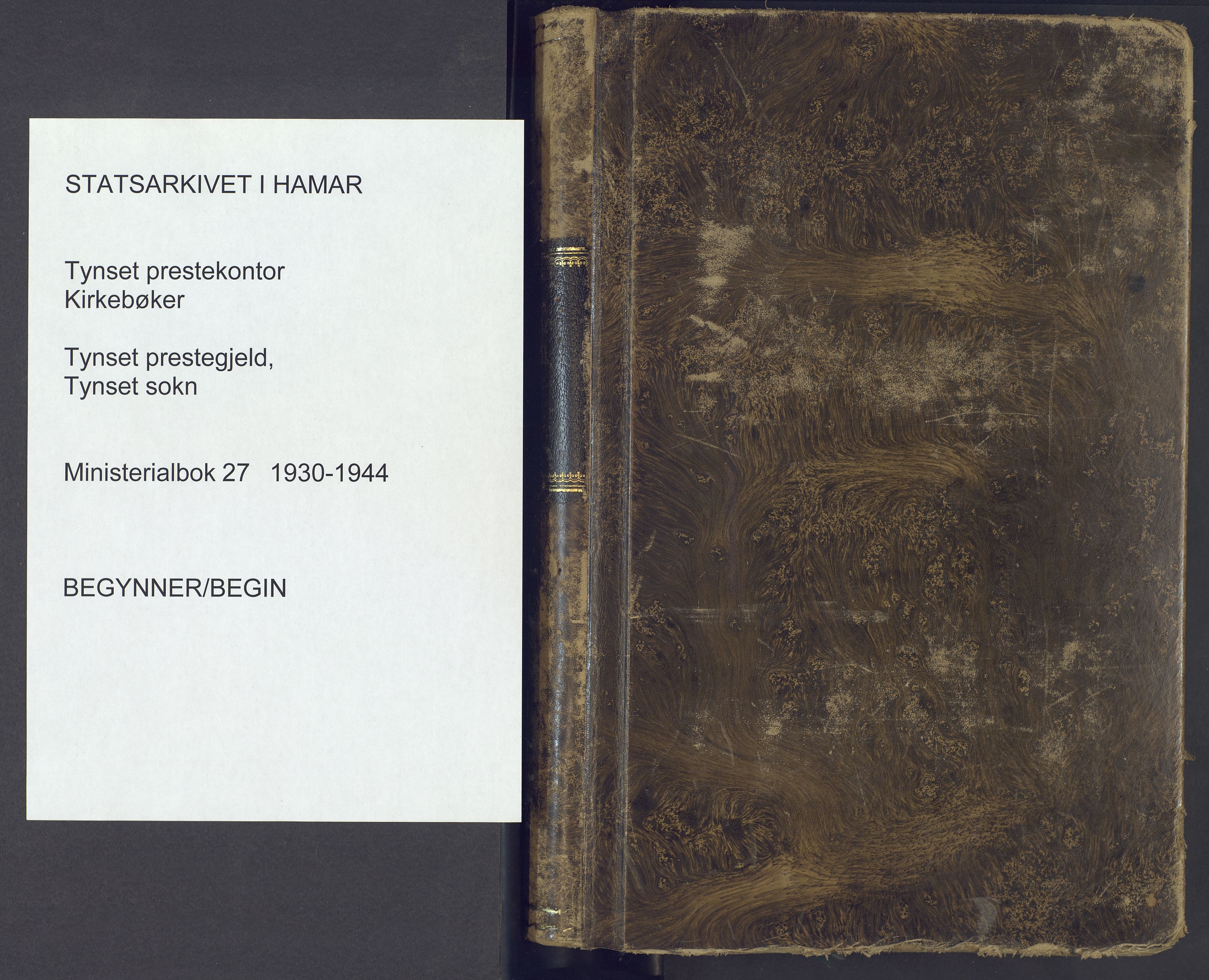 Tynset prestekontor, AV/SAH-PREST-058/H/Ha/Haa/L0027: Parish register (official) no. 27, 1930-1944