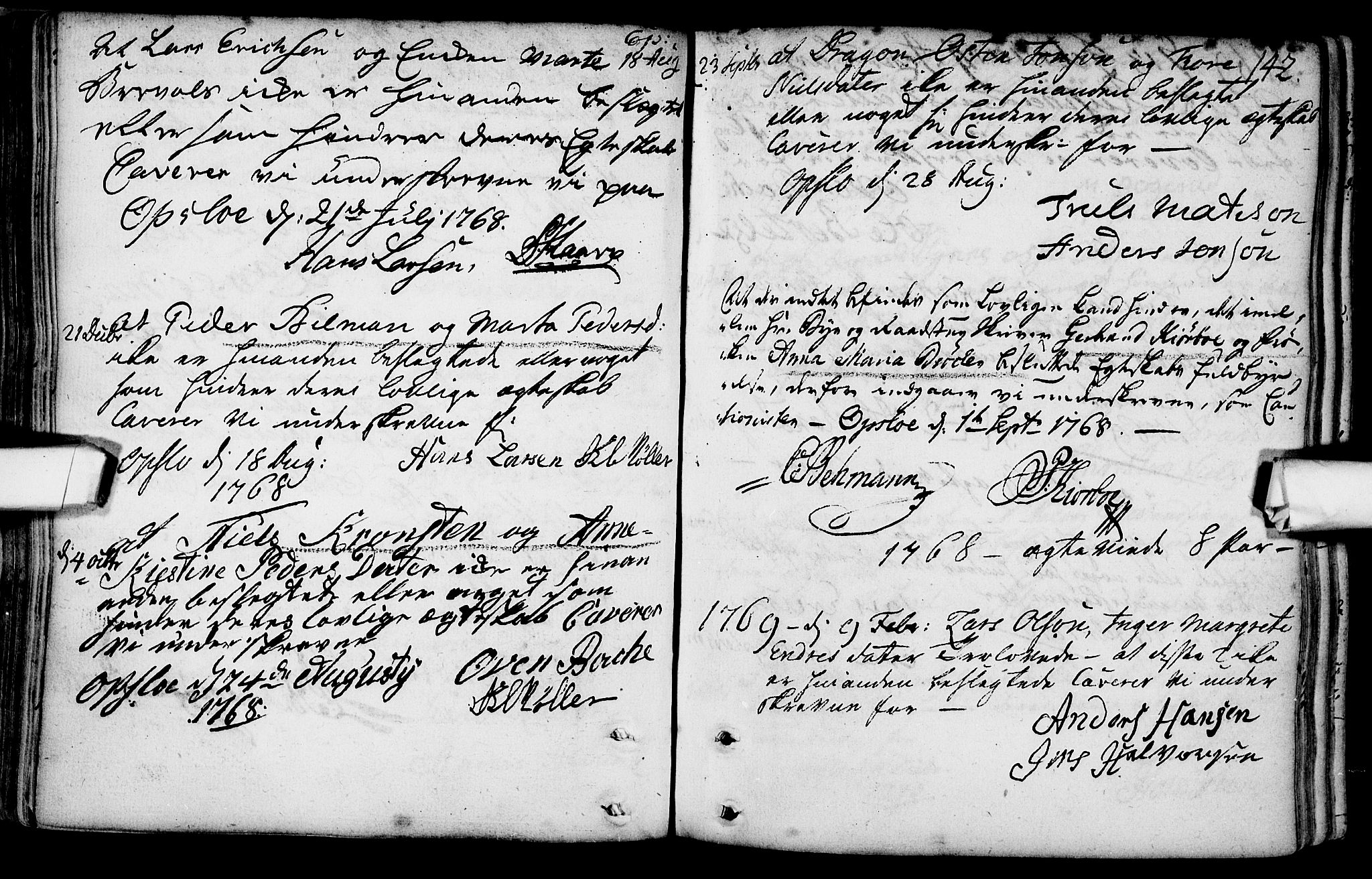 Gamlebyen prestekontor Kirkebøker, AV/SAO-A-10884/F/Fa/L0001: Parish register (official) no. 1, 1734-1818, p. 142