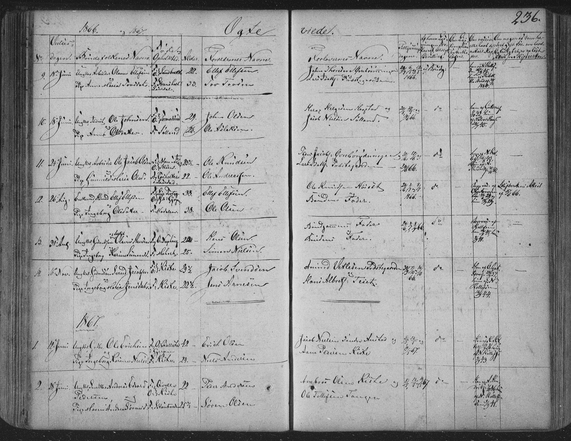 Siljan kirkebøker, AV/SAKO-A-300/F/Fa/L0001: Parish register (official) no. 1, 1831-1870, p. 236
