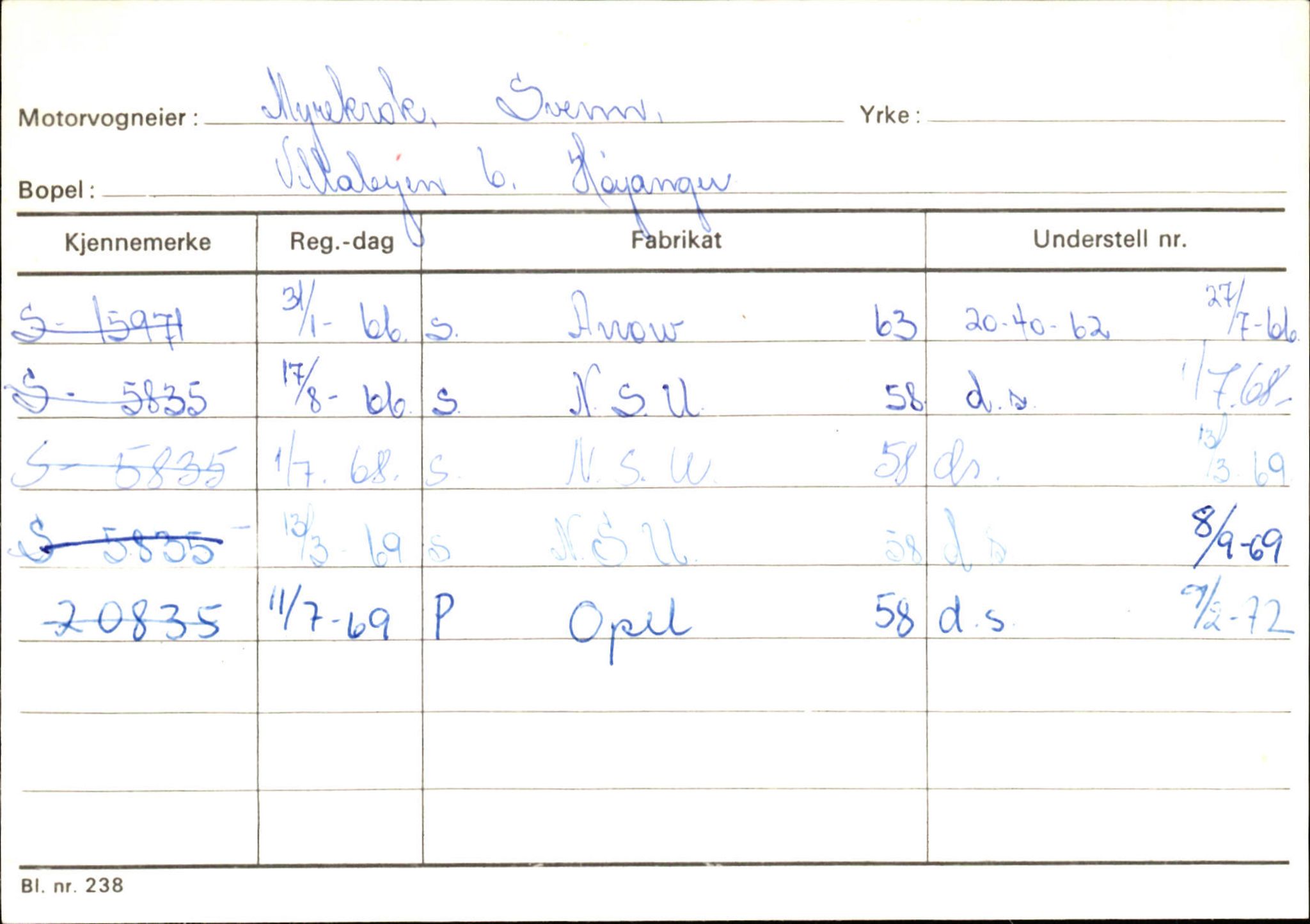 Statens vegvesen, Sogn og Fjordane vegkontor, AV/SAB-A-5301/4/F/L0130: Eigarregister Eid T-Å. Høyanger A-O, 1945-1975, p. 2194