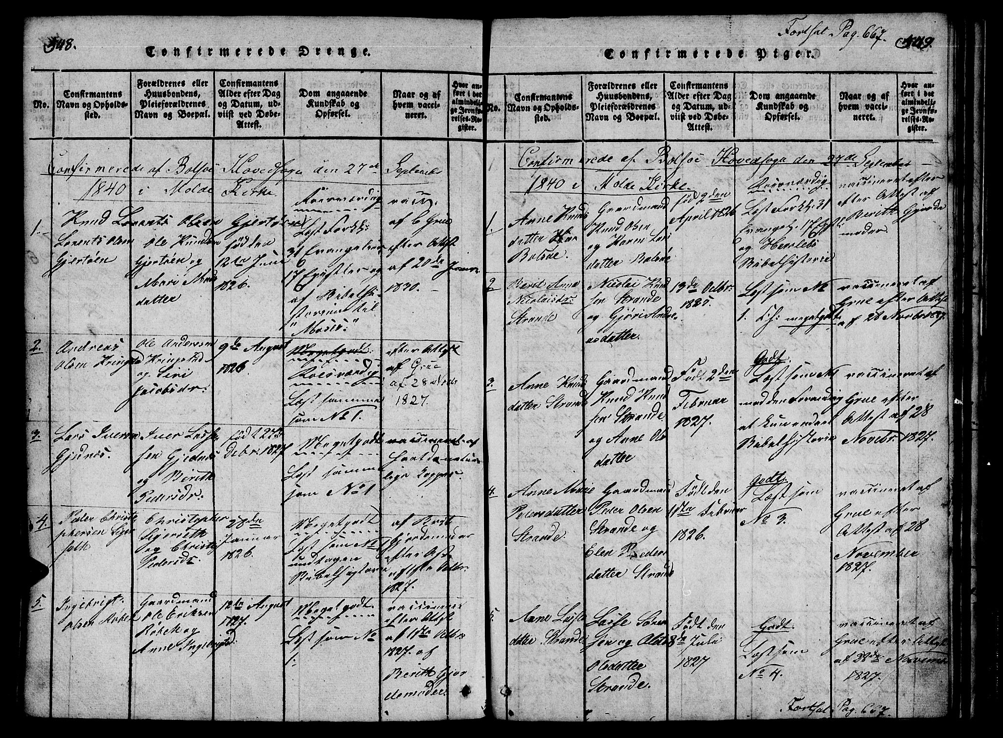 Ministerialprotokoller, klokkerbøker og fødselsregistre - Møre og Romsdal, AV/SAT-A-1454/555/L0652: Parish register (official) no. 555A03, 1817-1843, p. 548-549