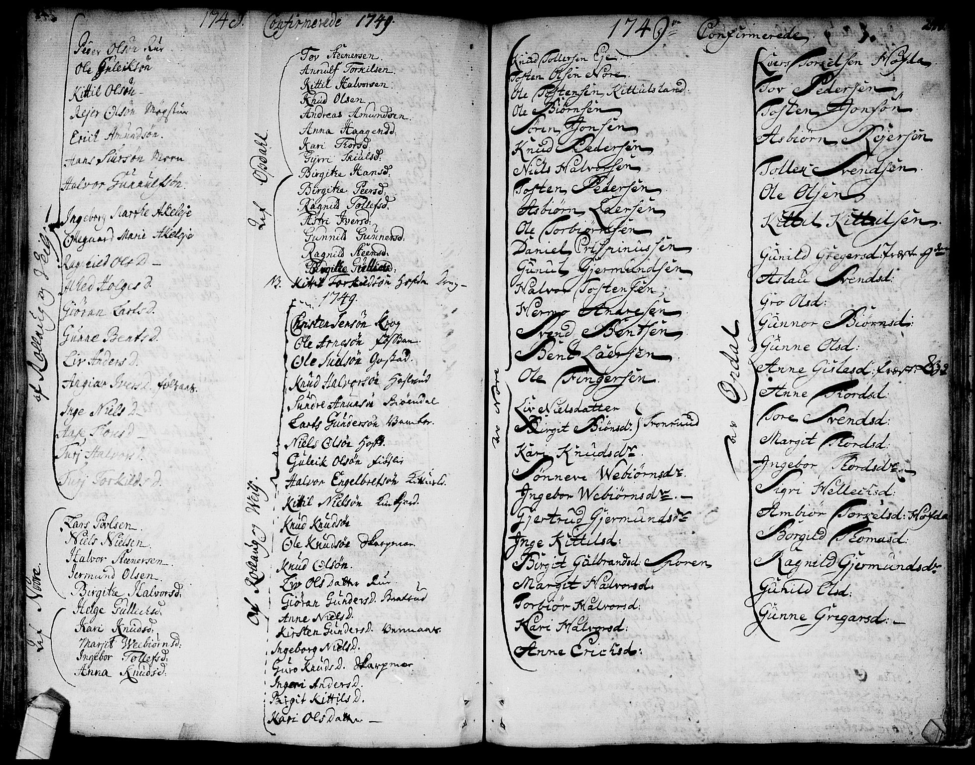 Rollag kirkebøker, SAKO/A-240/F/Fa/L0003: Parish register (official) no. I 3, 1743-1778, p. 243