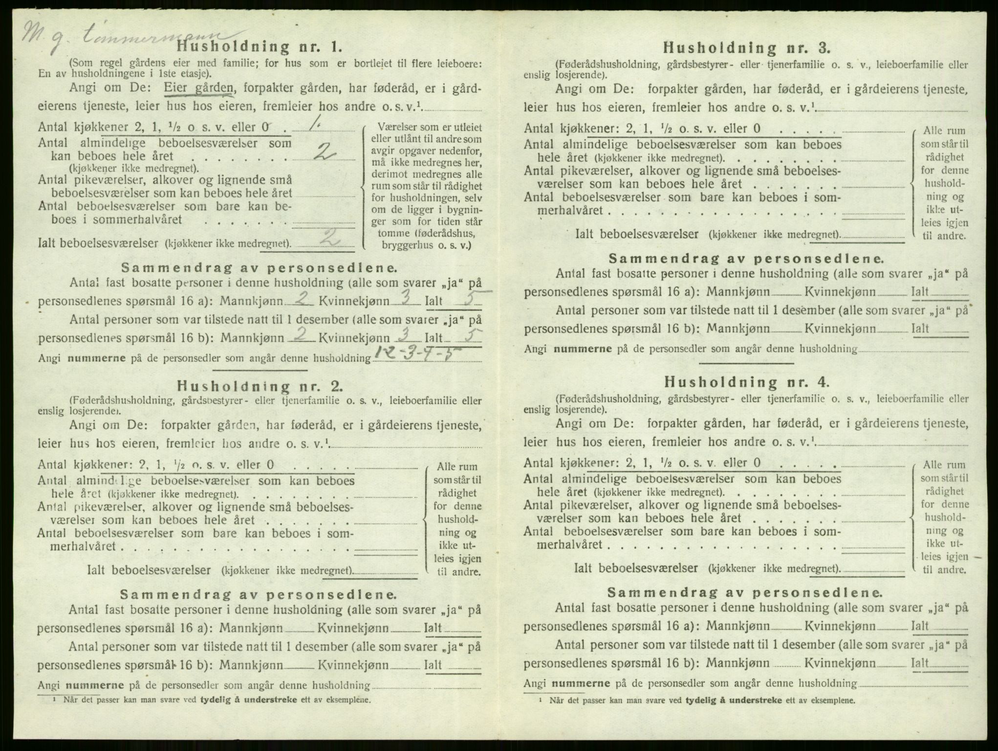 SAKO, 1920 census for Hole, 1920, p. 380