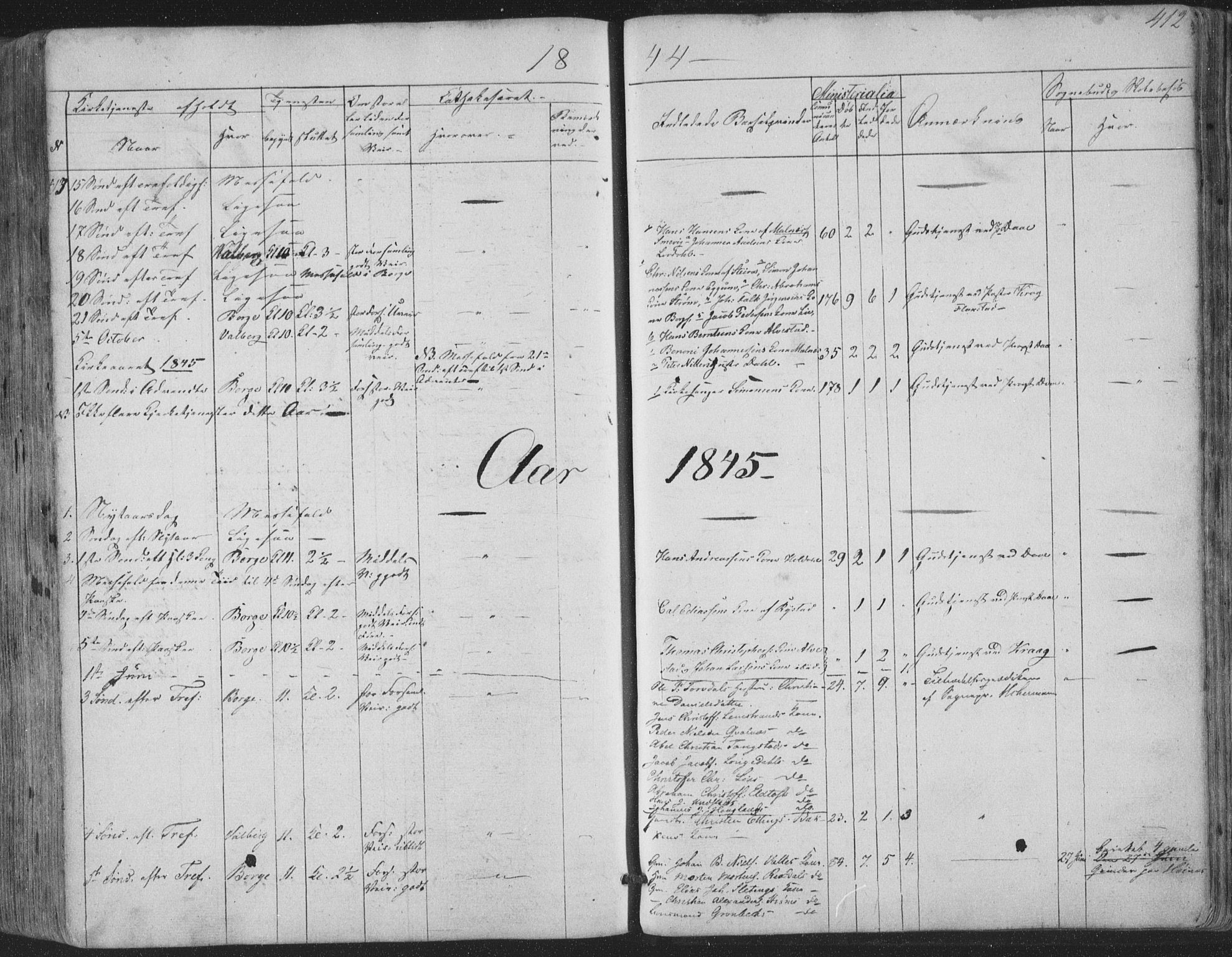 Ministerialprotokoller, klokkerbøker og fødselsregistre - Nordland, AV/SAT-A-1459/880/L1131: Parish register (official) no. 880A05, 1844-1868, p. 412