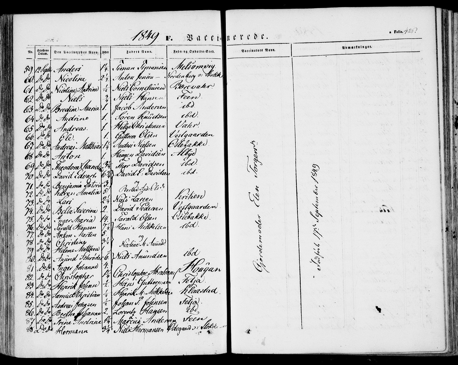 Stokke kirkebøker, AV/SAKO-A-320/F/Fa/L0007: Parish register (official) no. I 7, 1844-1857, p. 426