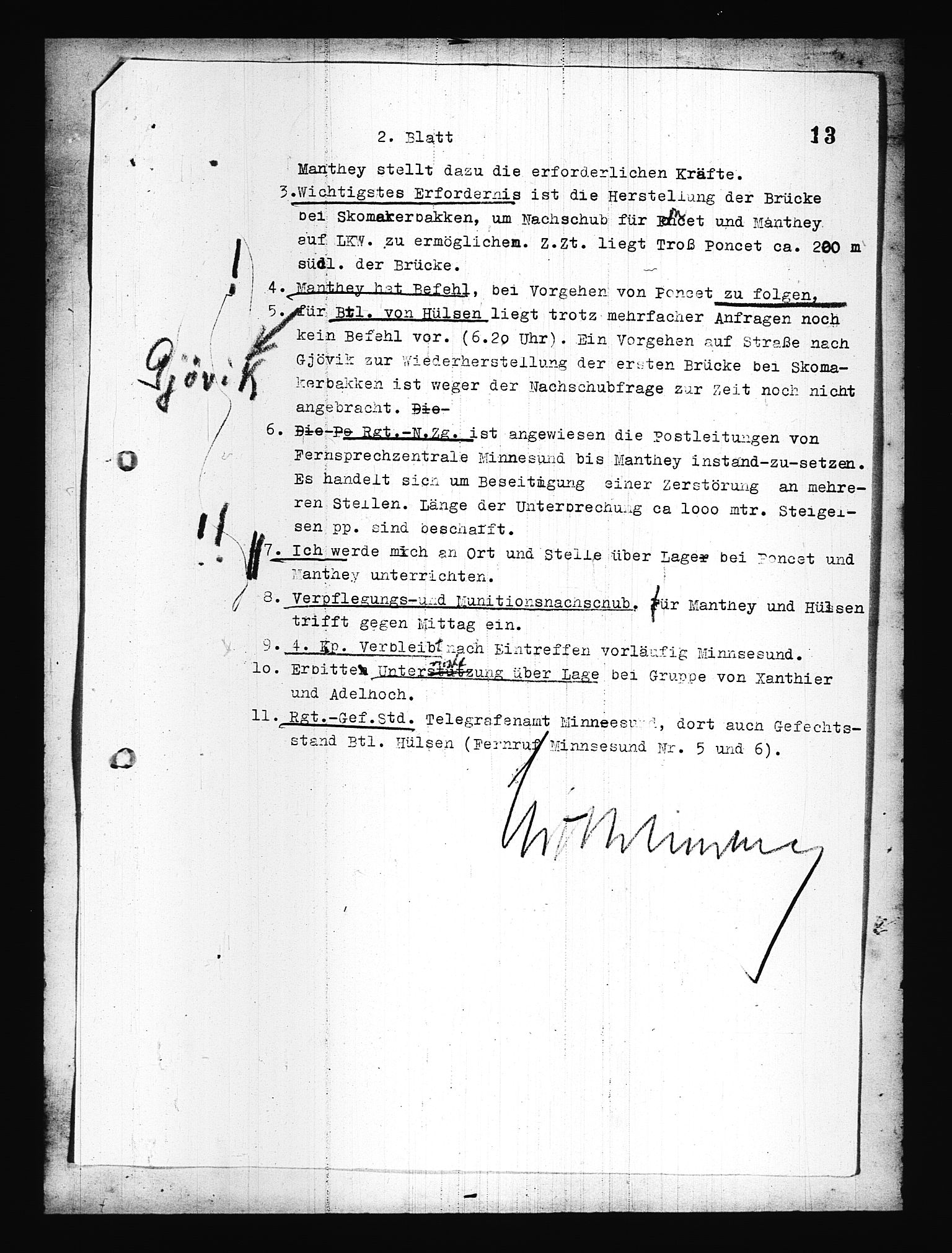 Documents Section, AV/RA-RAFA-2200/V/L0076: Amerikansk mikrofilm "Captured German Documents".
Box No. 715.  FKA jnr. 619/1954., 1940, p. 643