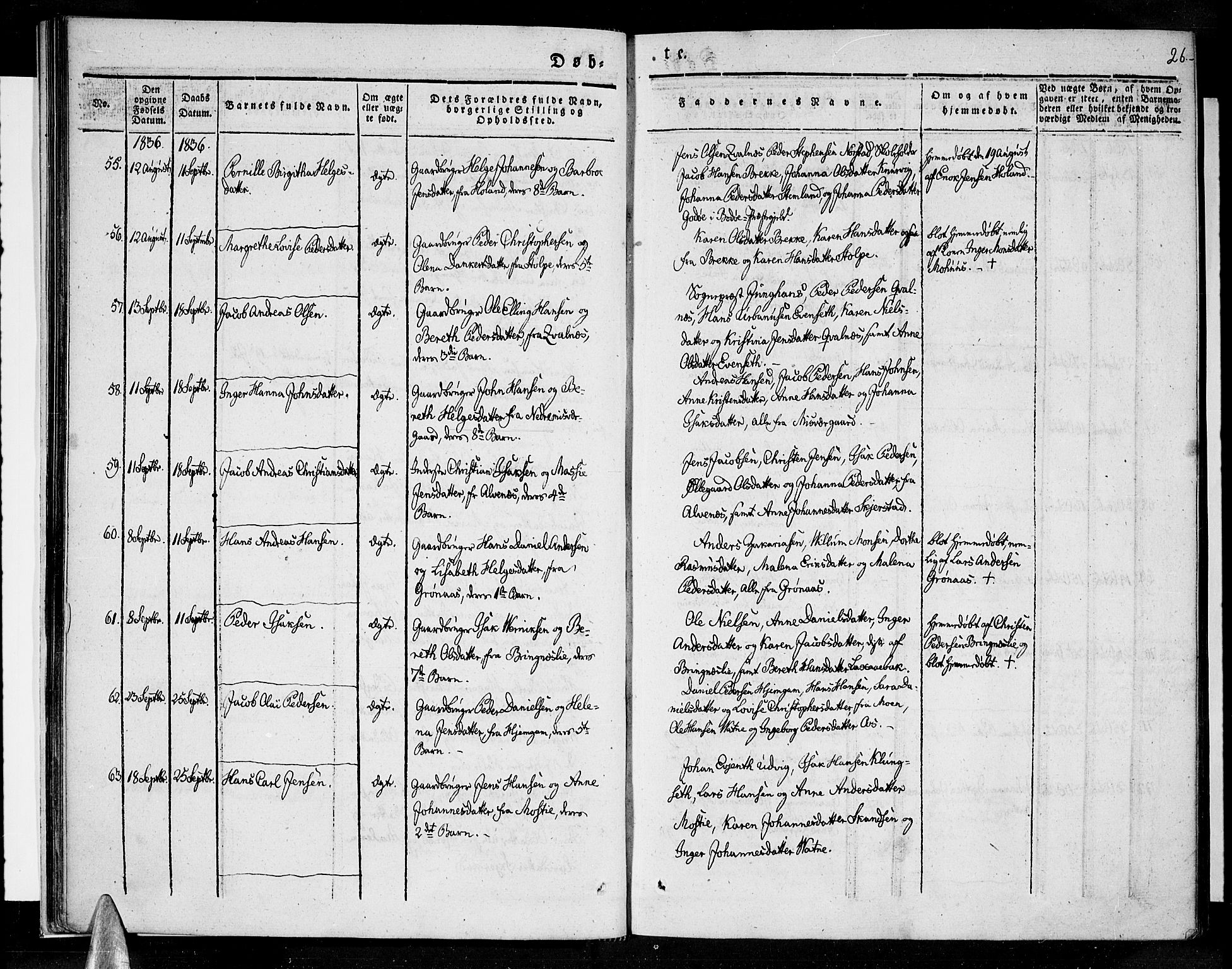 Ministerialprotokoller, klokkerbøker og fødselsregistre - Nordland, SAT/A-1459/852/L0737: Parish register (official) no. 852A07, 1833-1849, p. 26