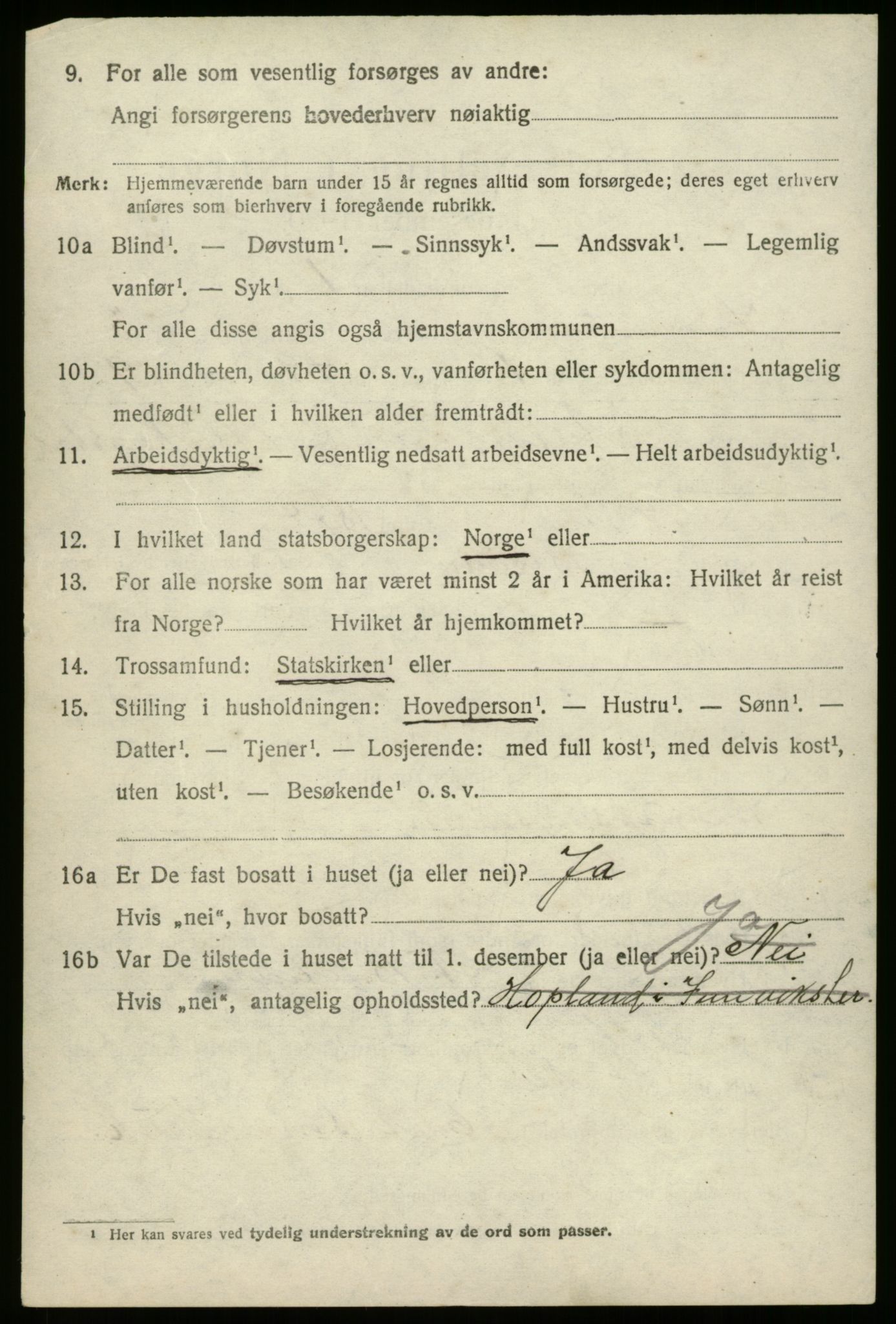 SAB, 1920 census for Innvik, 1920, p. 1760