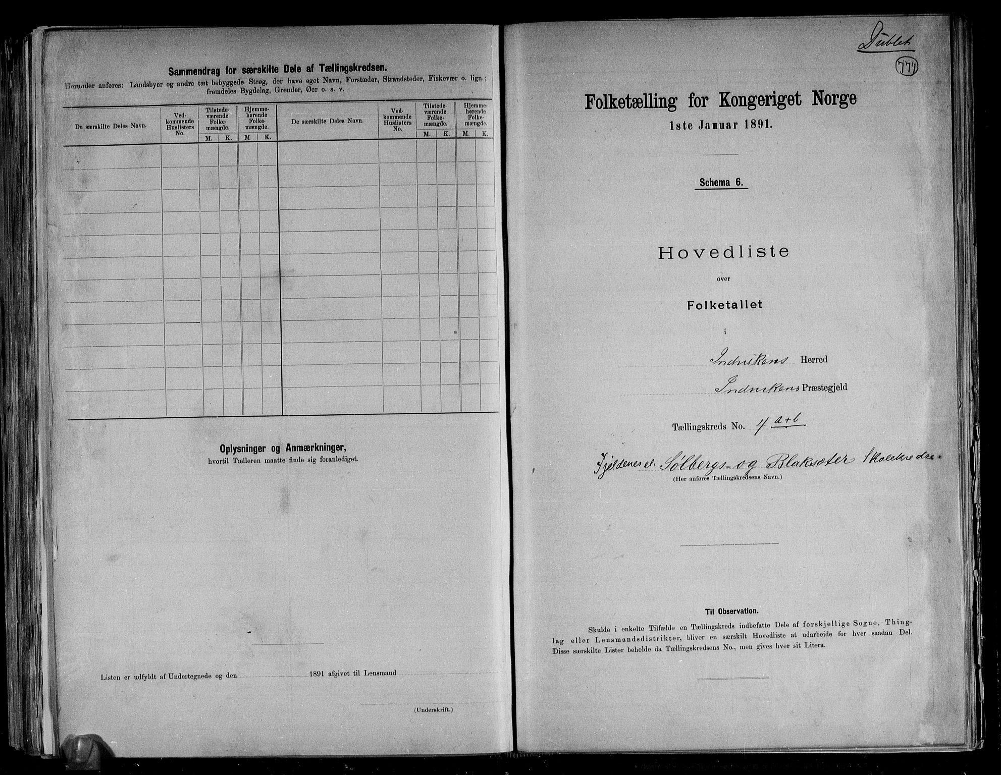 RA, 1891 census for 1447 Innvik, 1891, p. 21