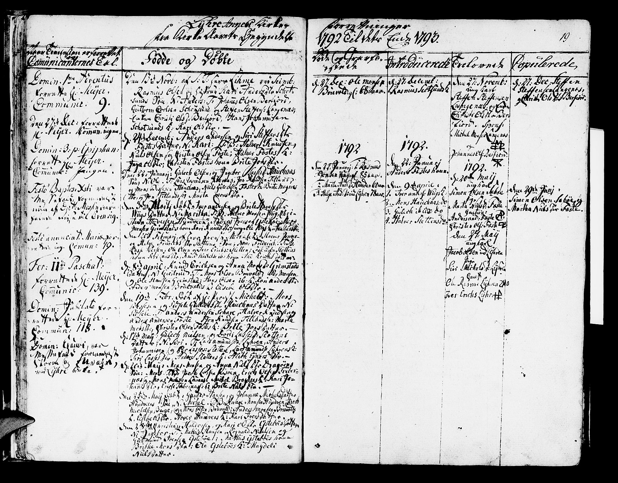 Lindås Sokneprestembete, AV/SAB-A-76701/H/Haa/Haaa/L0005: Parish register (official) no. A 5, 1791-1813, p. 19