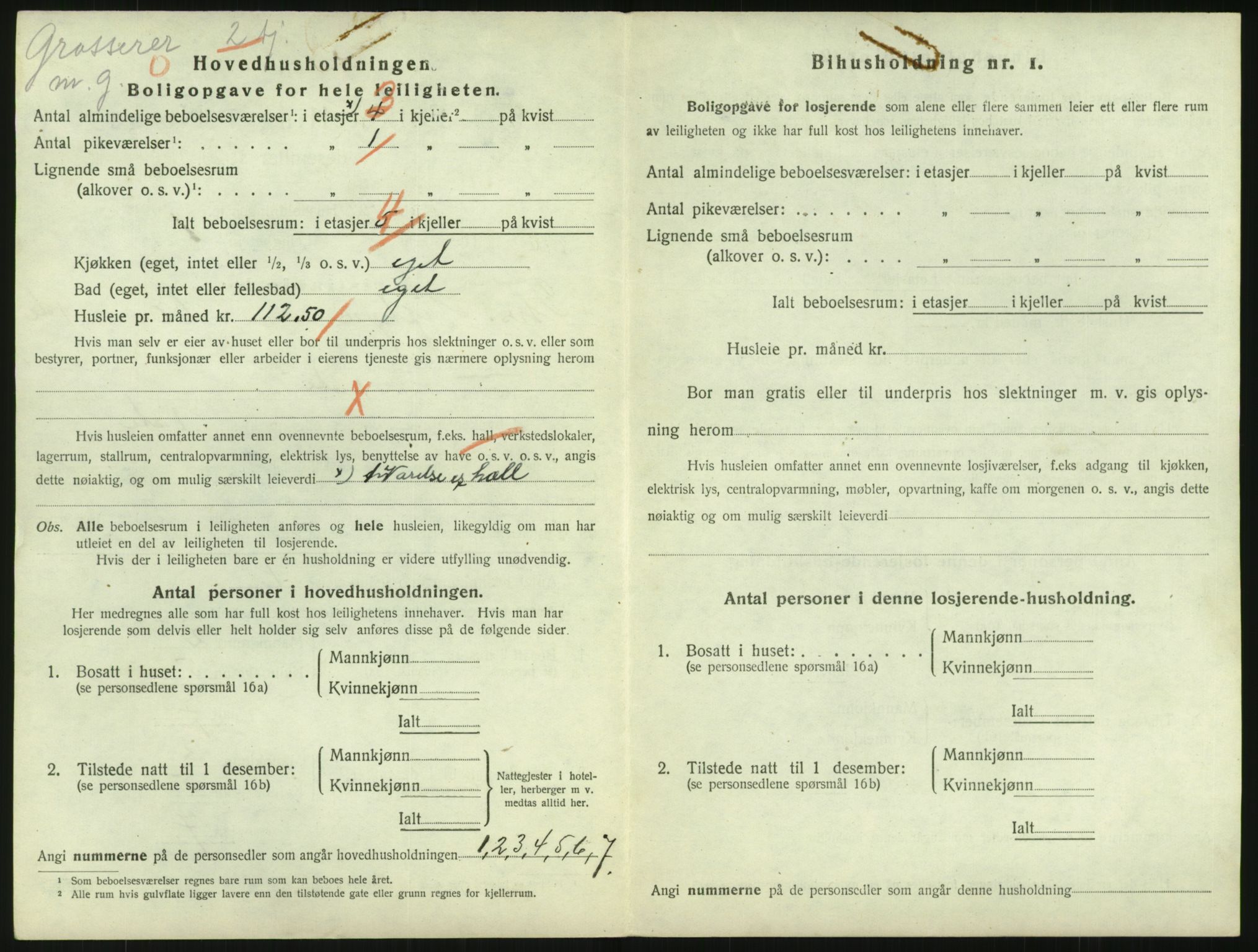 SAO, 1920 census for Kristiania, 1920, p. 111424