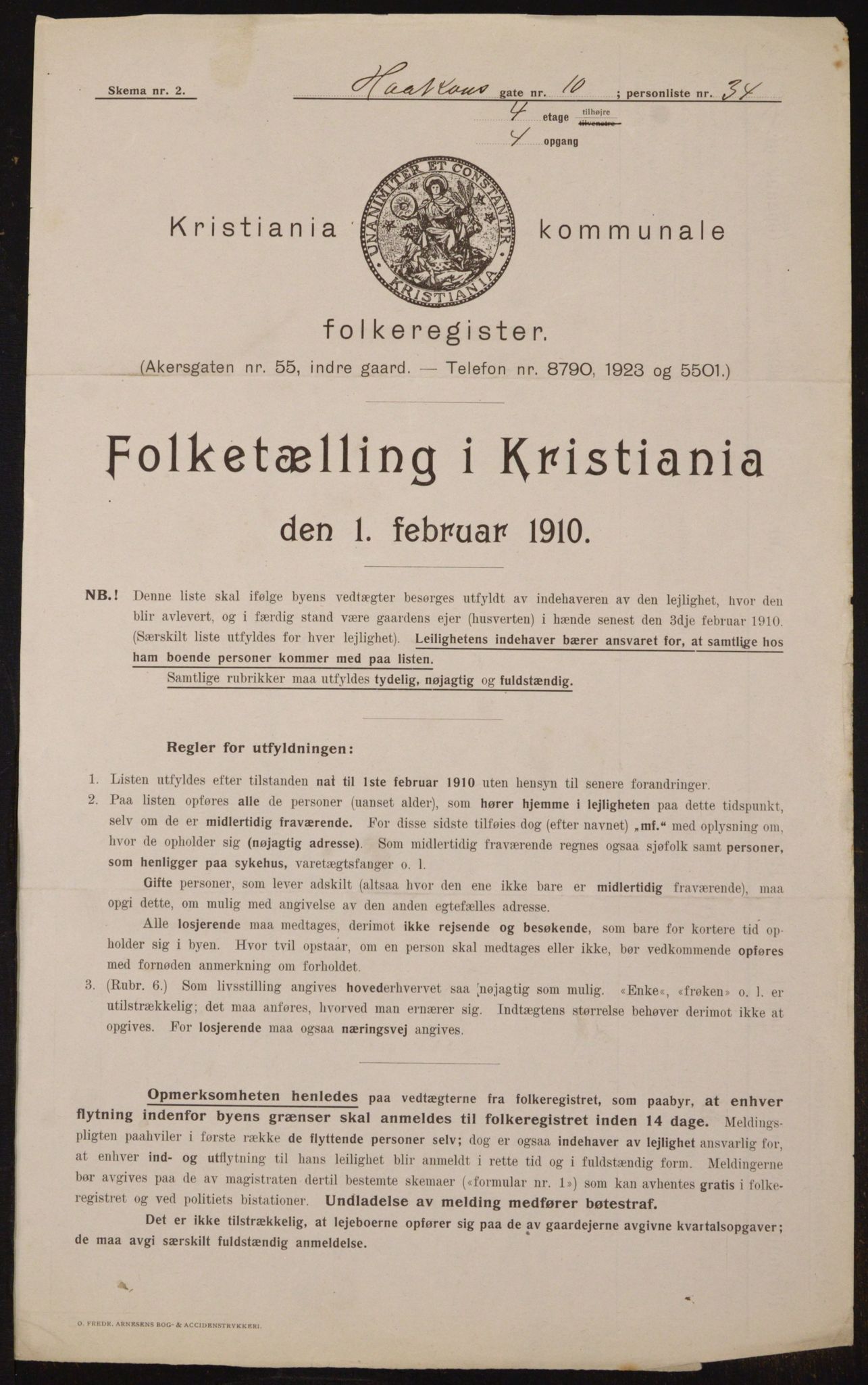 OBA, Municipal Census 1910 for Kristiania, 1910, p. 41820