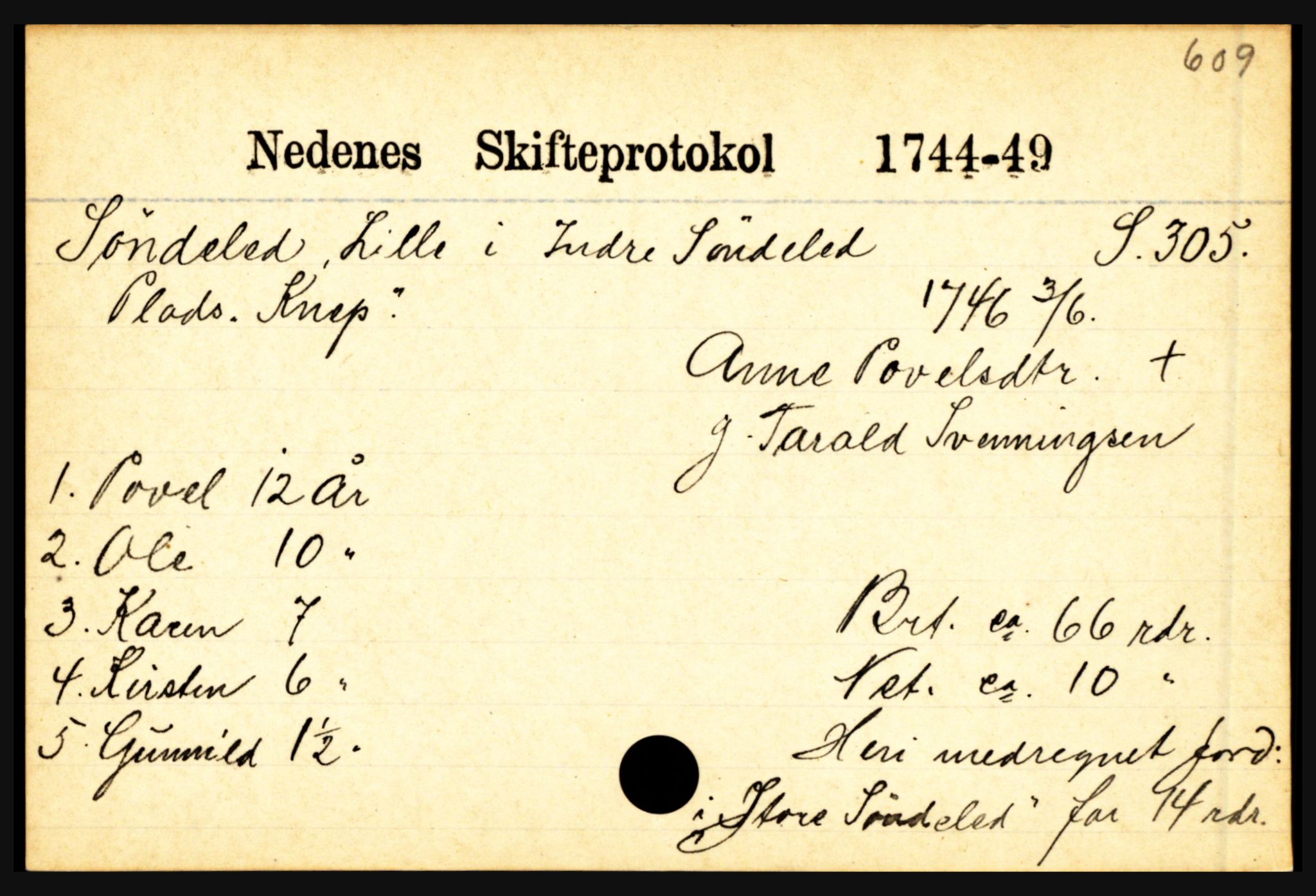 Nedenes sorenskriveri før 1824, AV/SAK-1221-0007/H, p. 29737