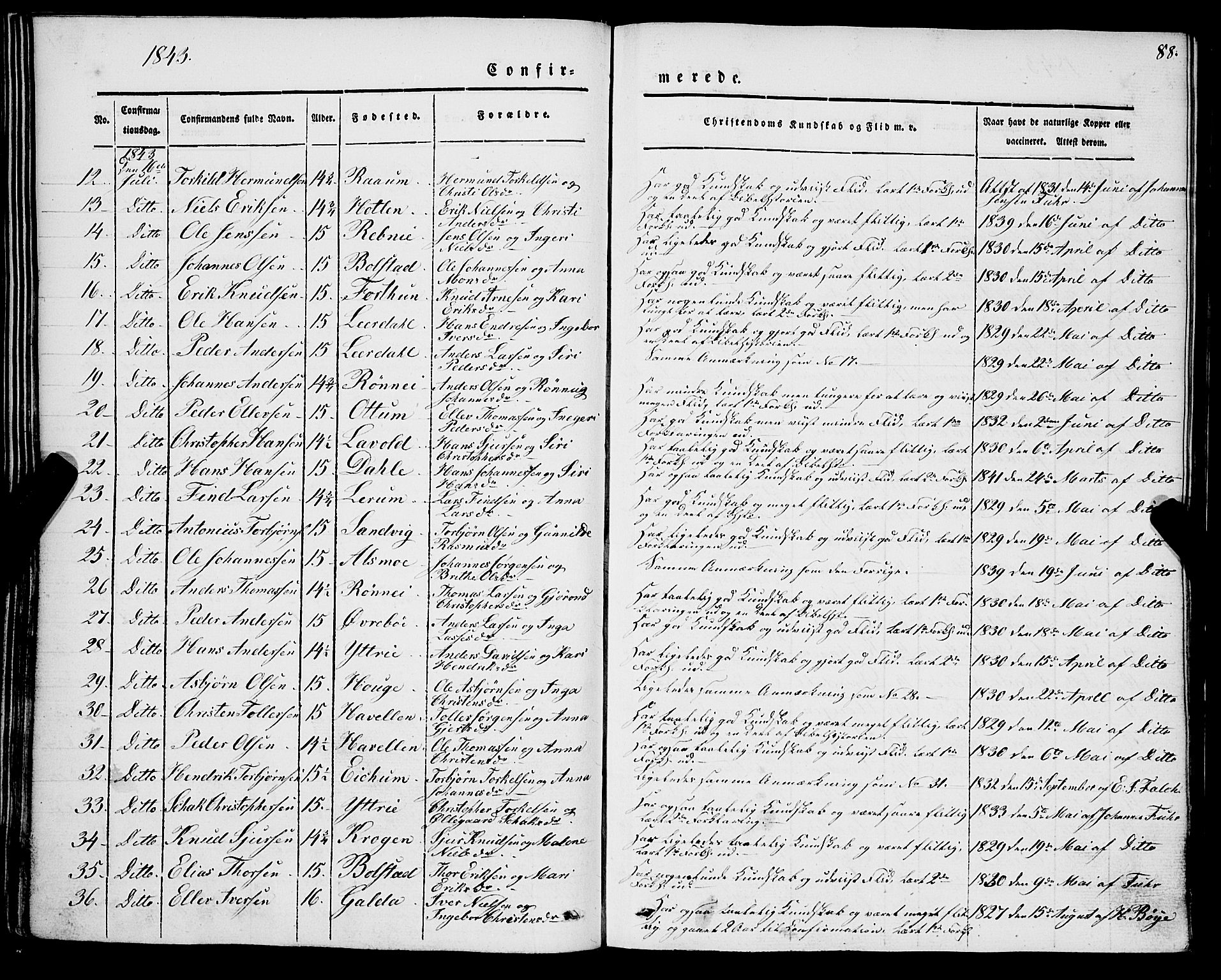 Luster sokneprestembete, AV/SAB-A-81101/H/Haa/Haaa/L0006: Parish register (official) no. A 6, 1840-1848, p. 88