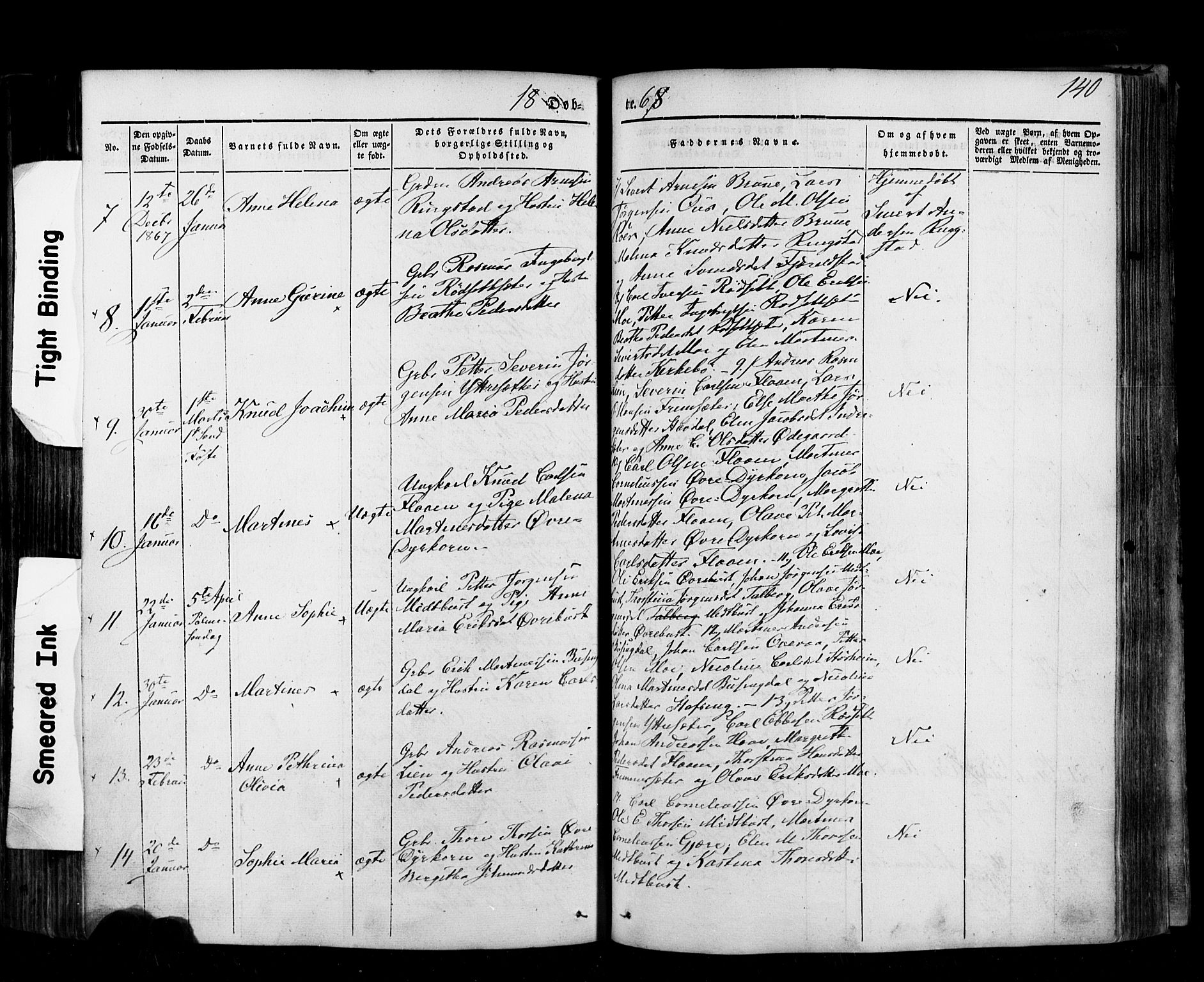 Ministerialprotokoller, klokkerbøker og fødselsregistre - Møre og Romsdal, AV/SAT-A-1454/520/L0275: Parish register (official) no. 520A05, 1844-1881, p. 140