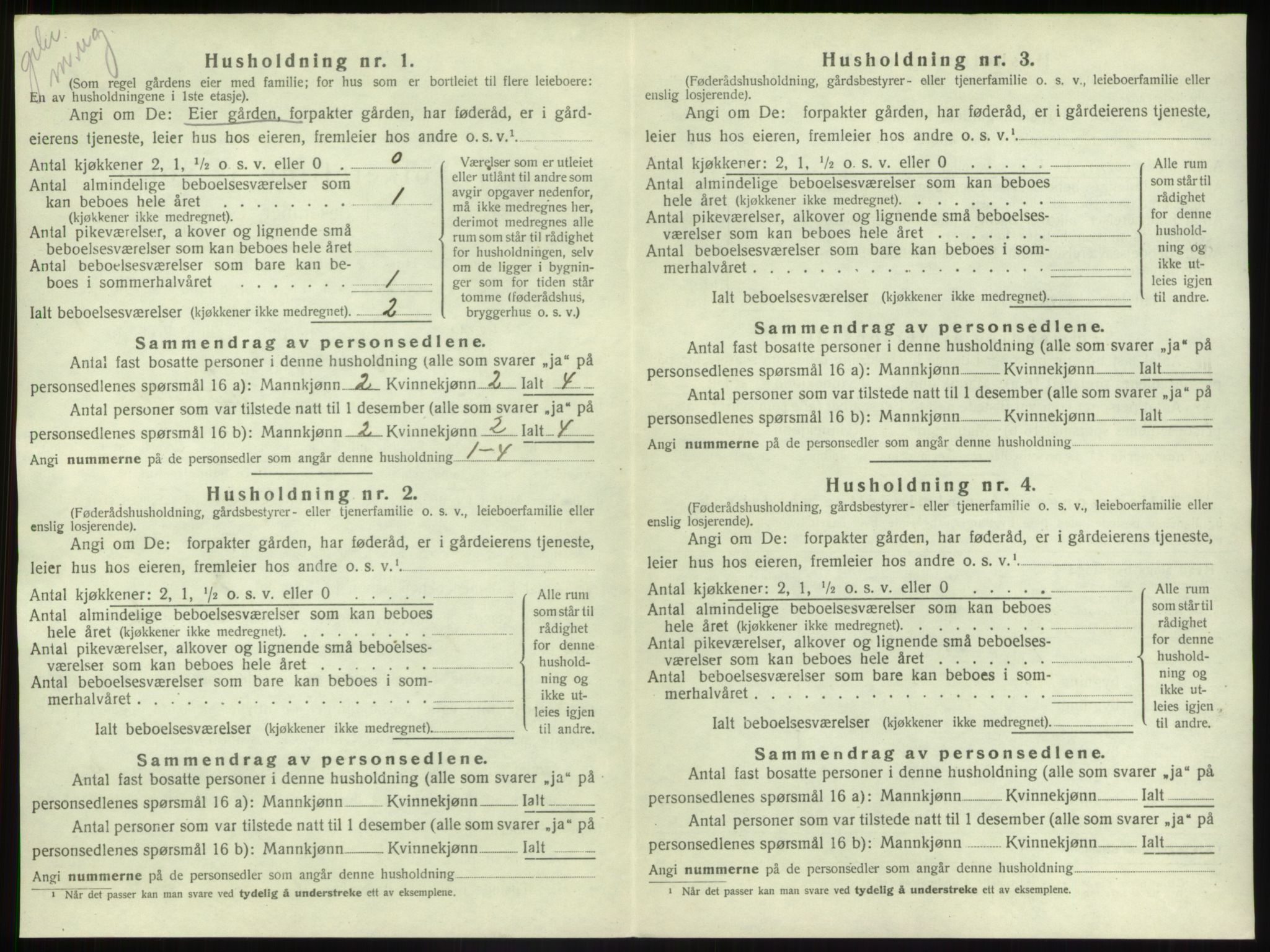 SAB, 1920 census for Naustdal, 1920, p. 12