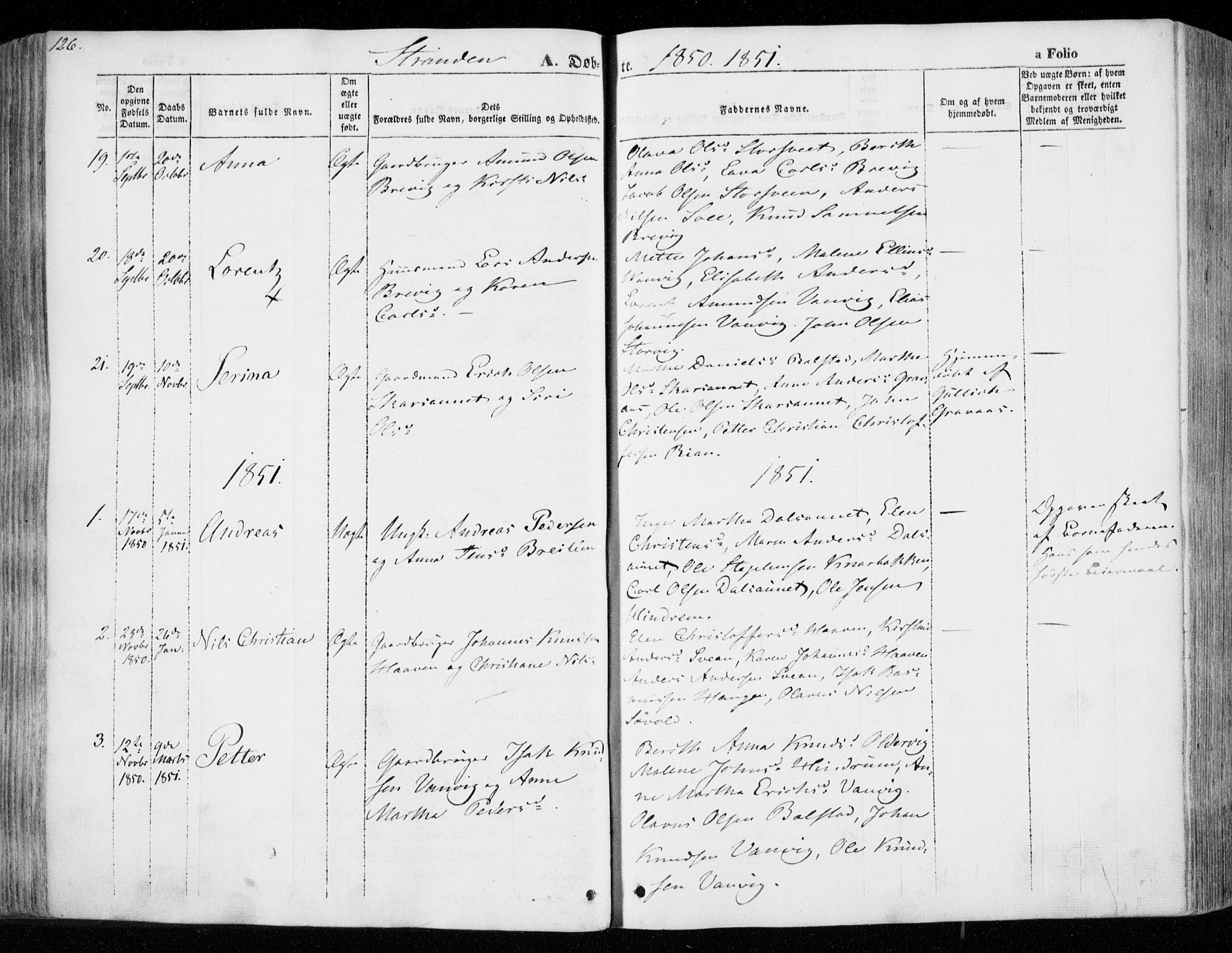 Ministerialprotokoller, klokkerbøker og fødselsregistre - Nord-Trøndelag, SAT/A-1458/701/L0007: Parish register (official) no. 701A07 /2, 1842-1854, p. 126